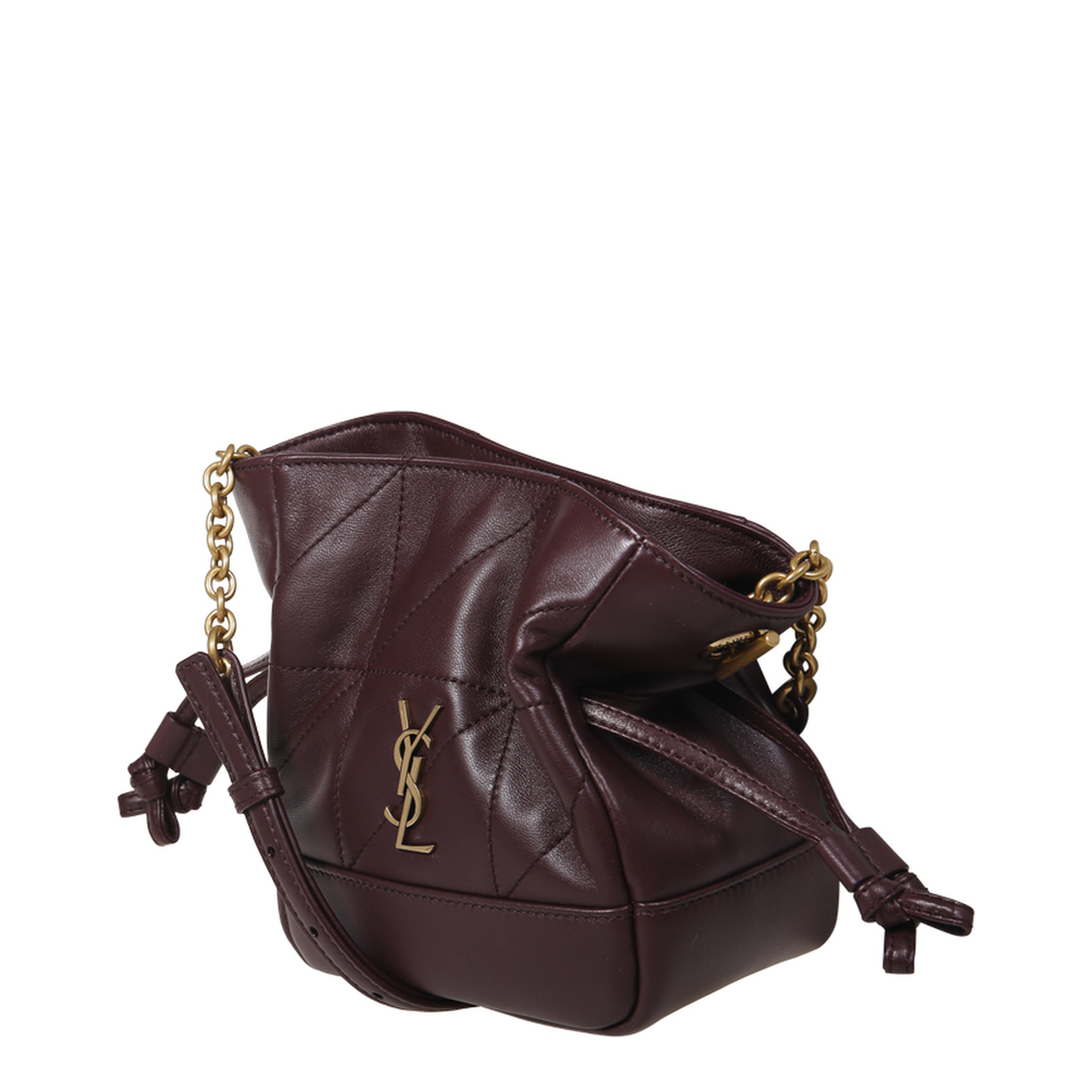Jamie Mini Lambskin Shoulder Pouch - Rouge Cabernet - Image 2