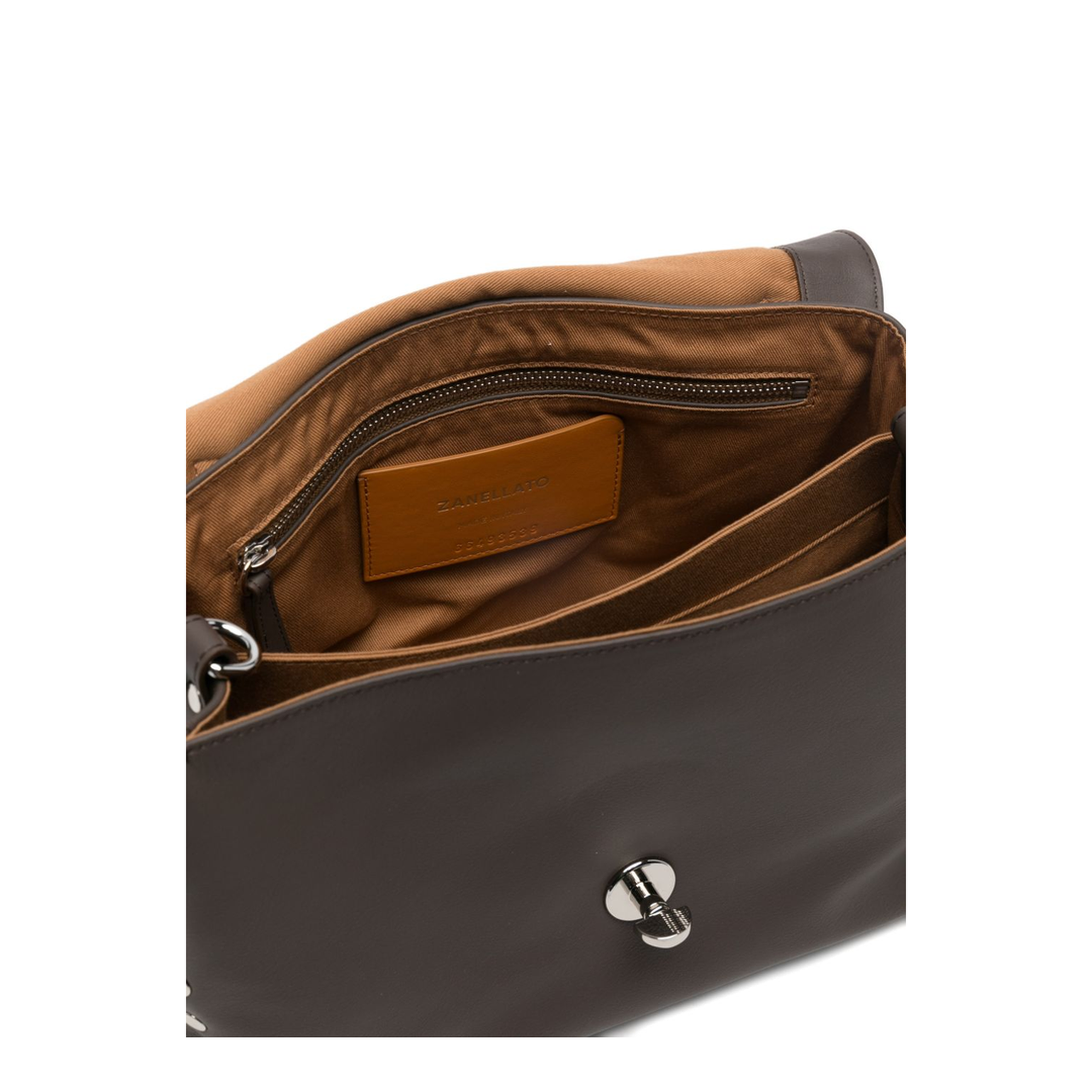 Postina Saeta Small Leather Top-Handle Bag - Brown - Image 2