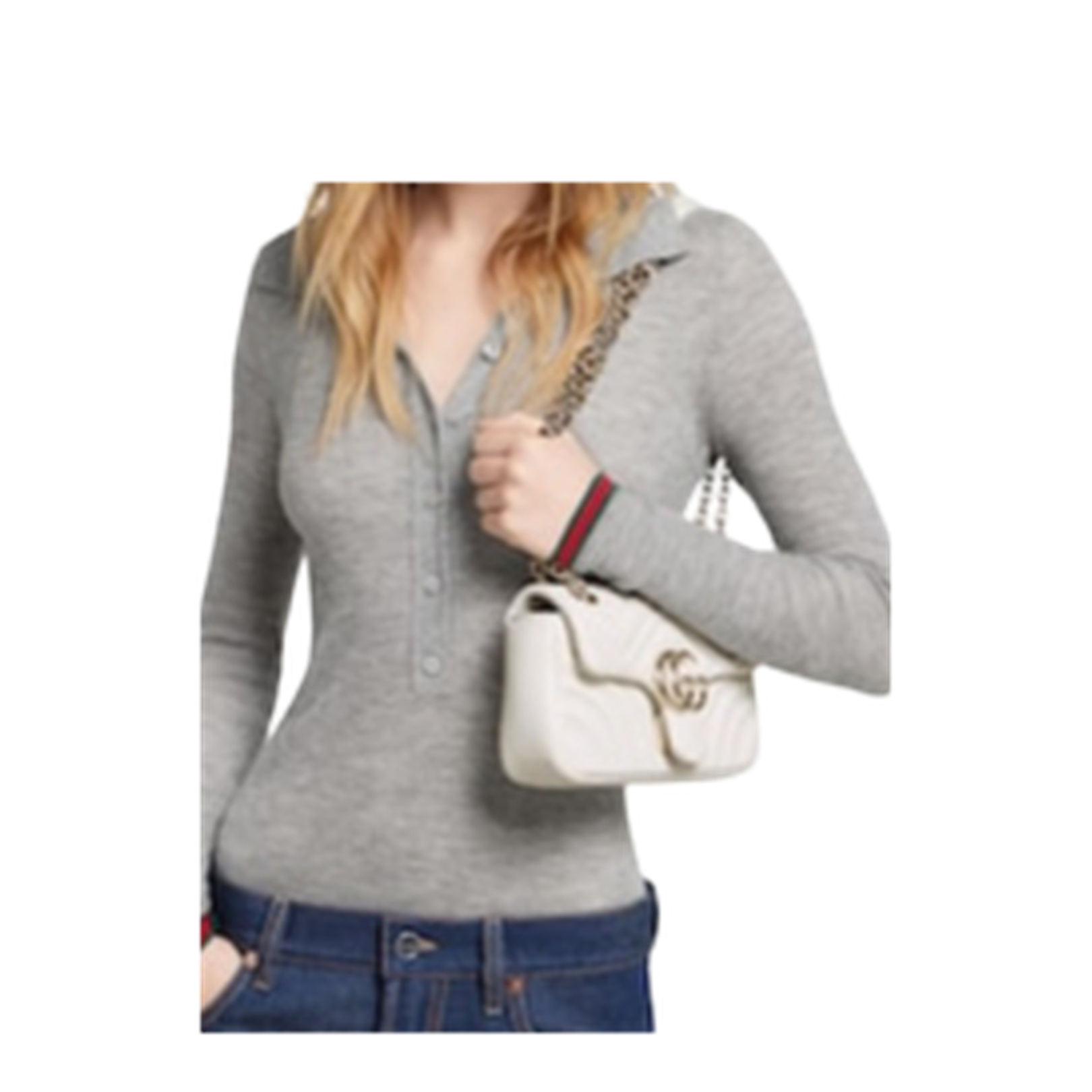 Messenger Bag Leather White - Image 4