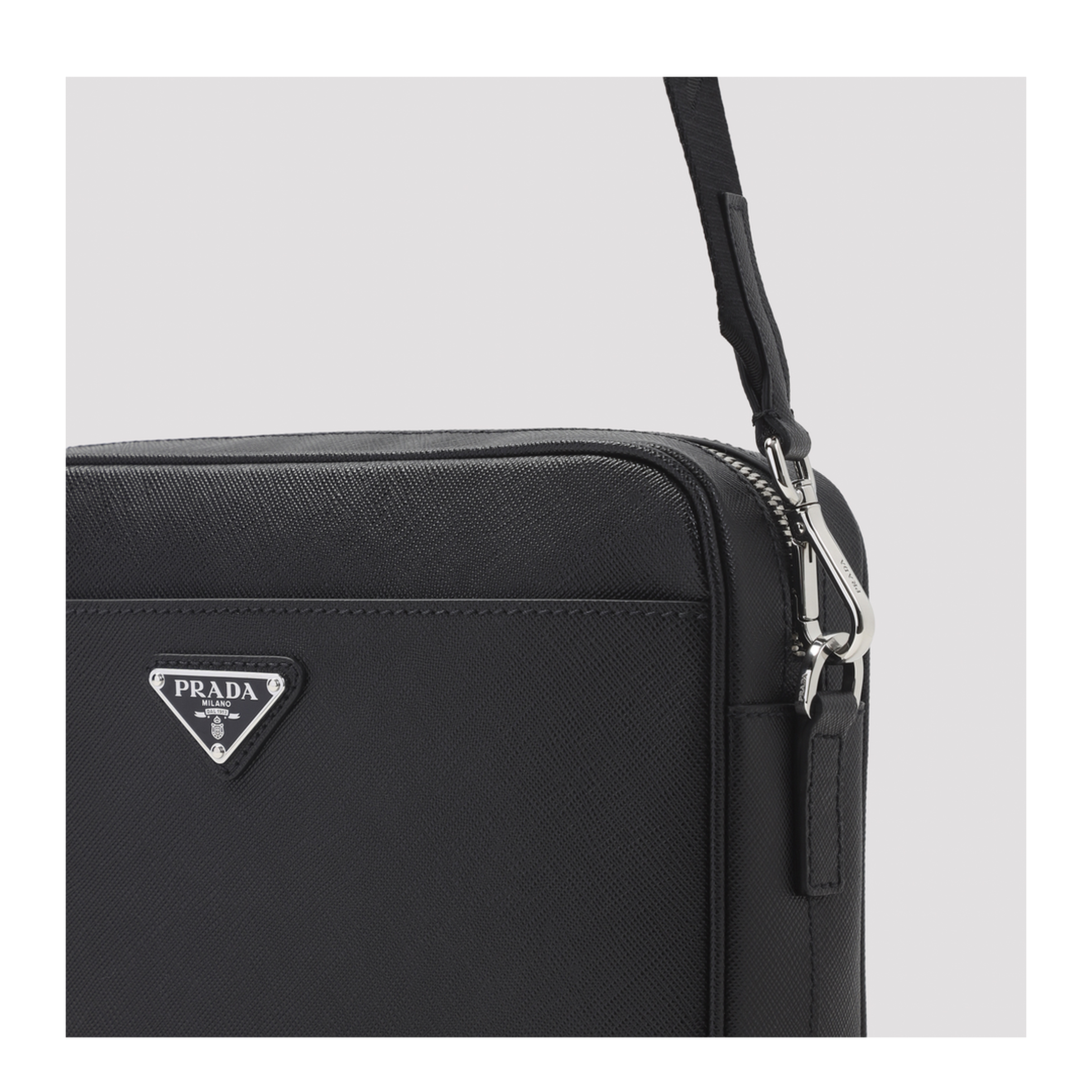 Saffiano Calfskin Shoulder Bag - Nero - Image 5