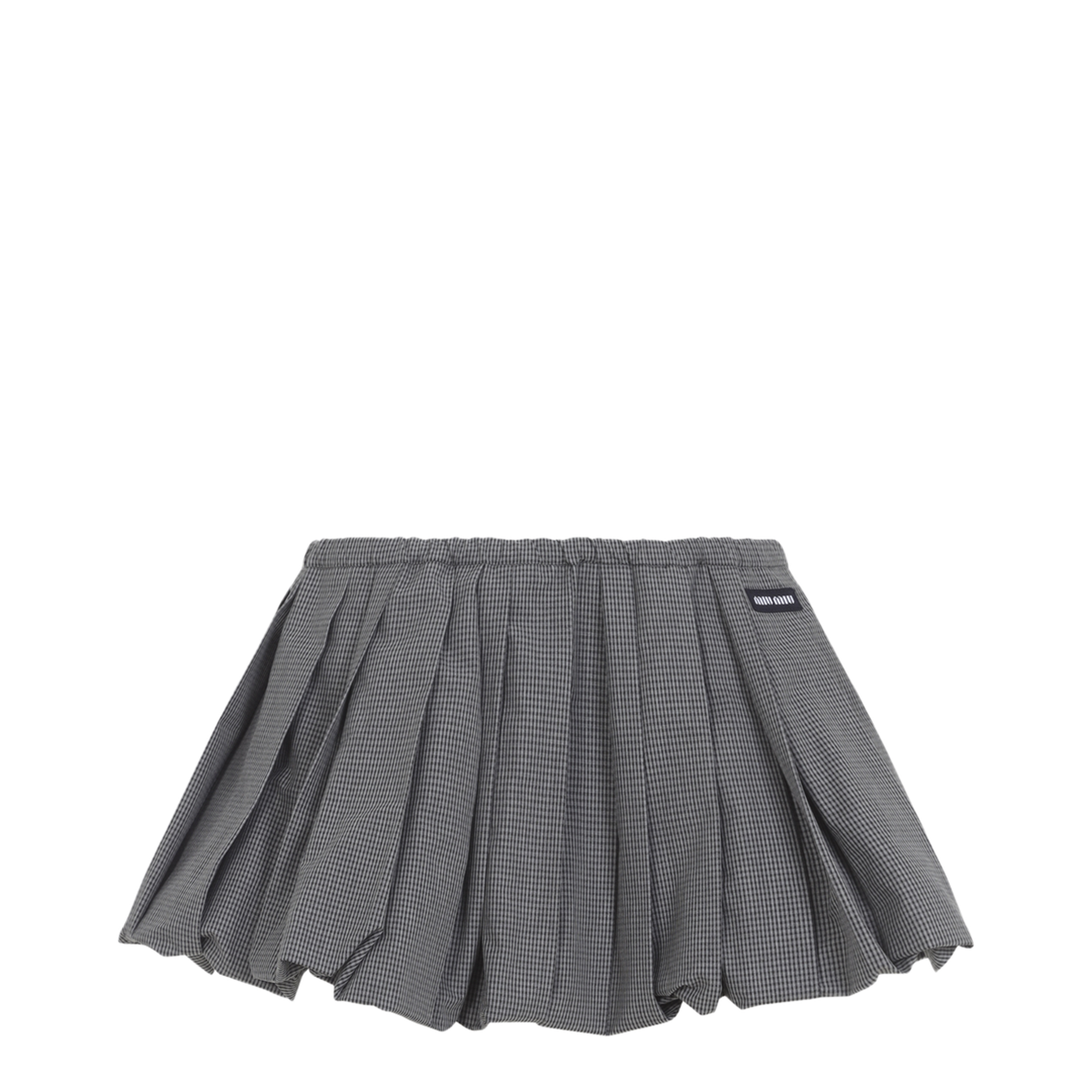 Plissé Check Mini Skirt - Image 3