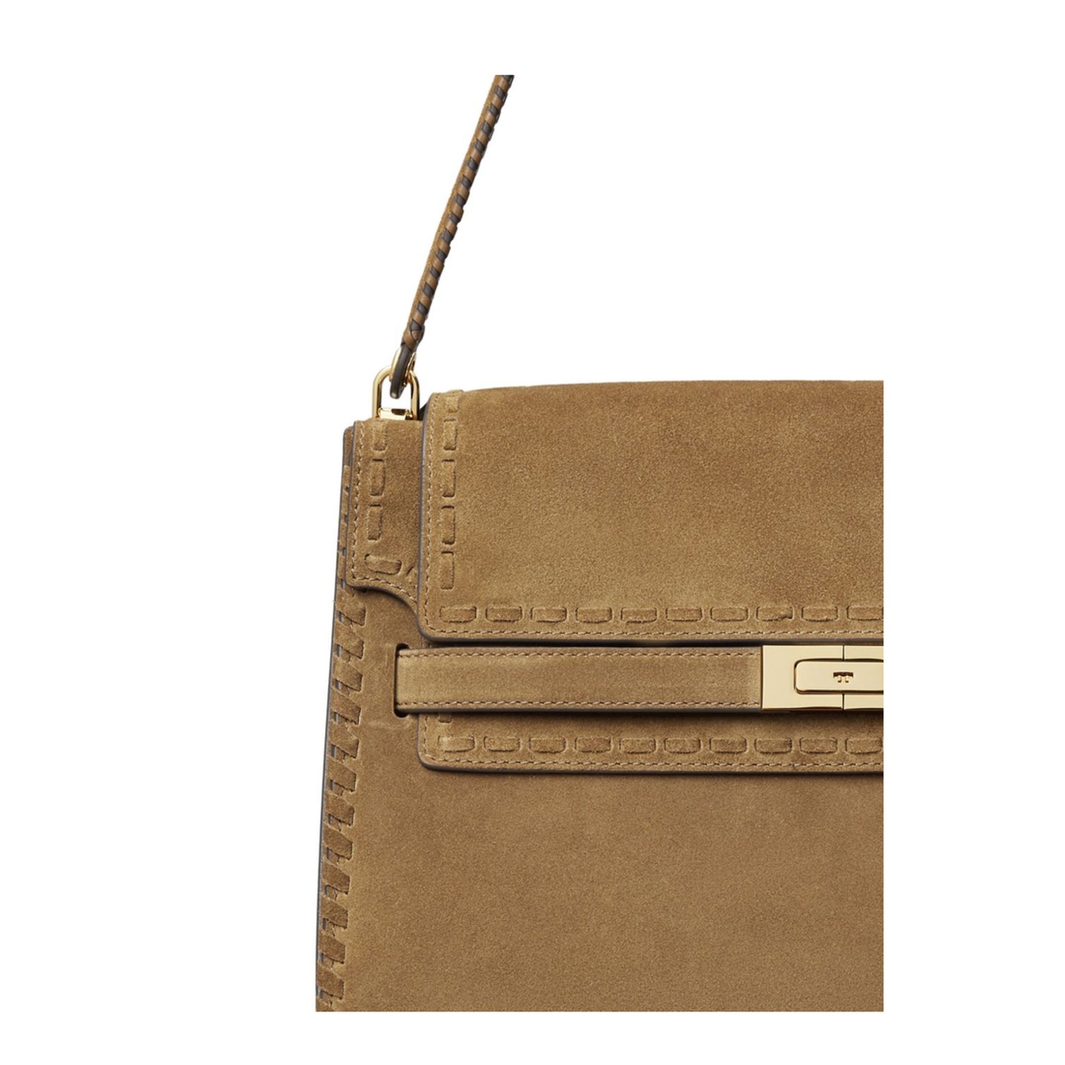 Lee Radziwill Large Suede Shoulder Bag - Wild Tabacco - Image 4