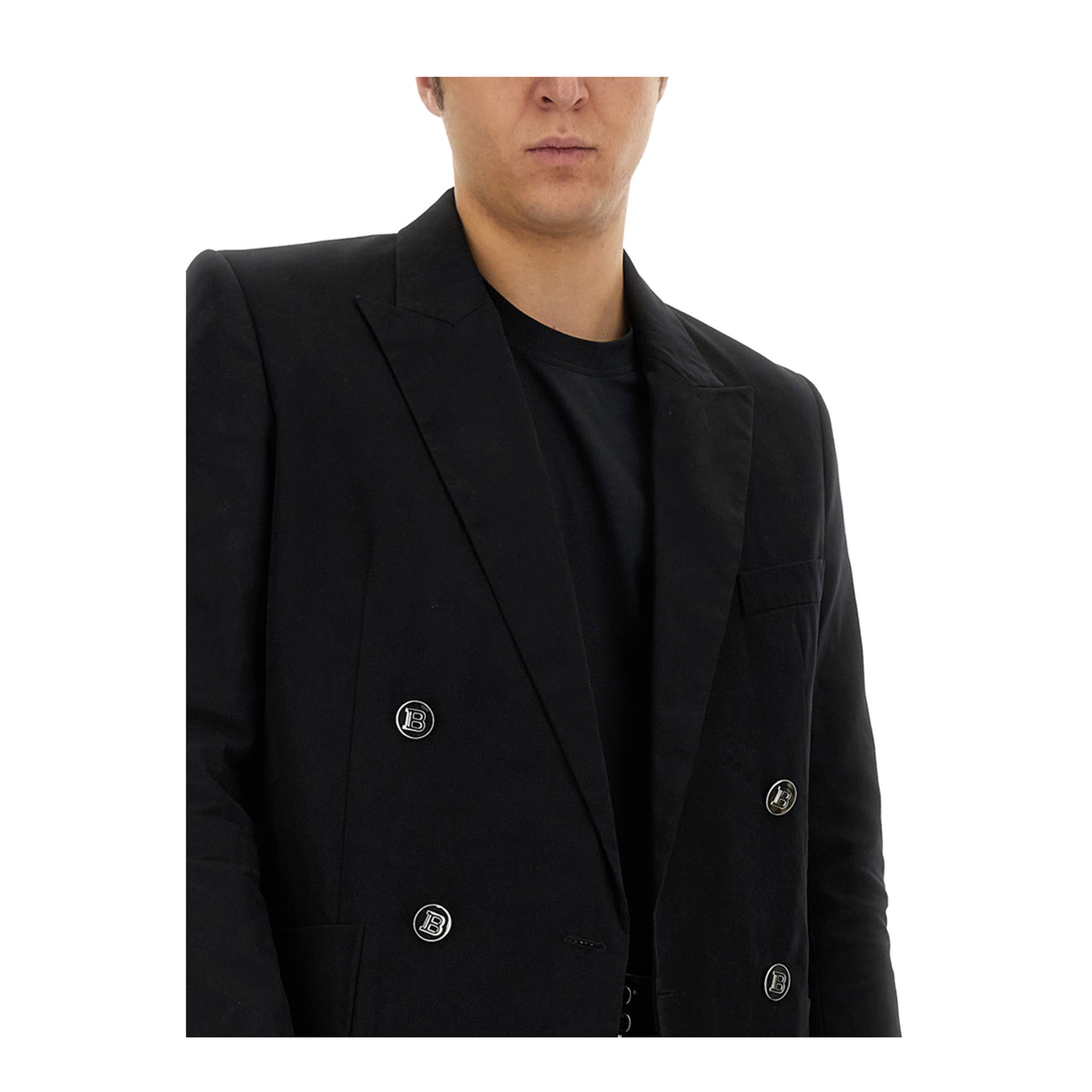 Double-Breasted Jacket Black - Image 4
