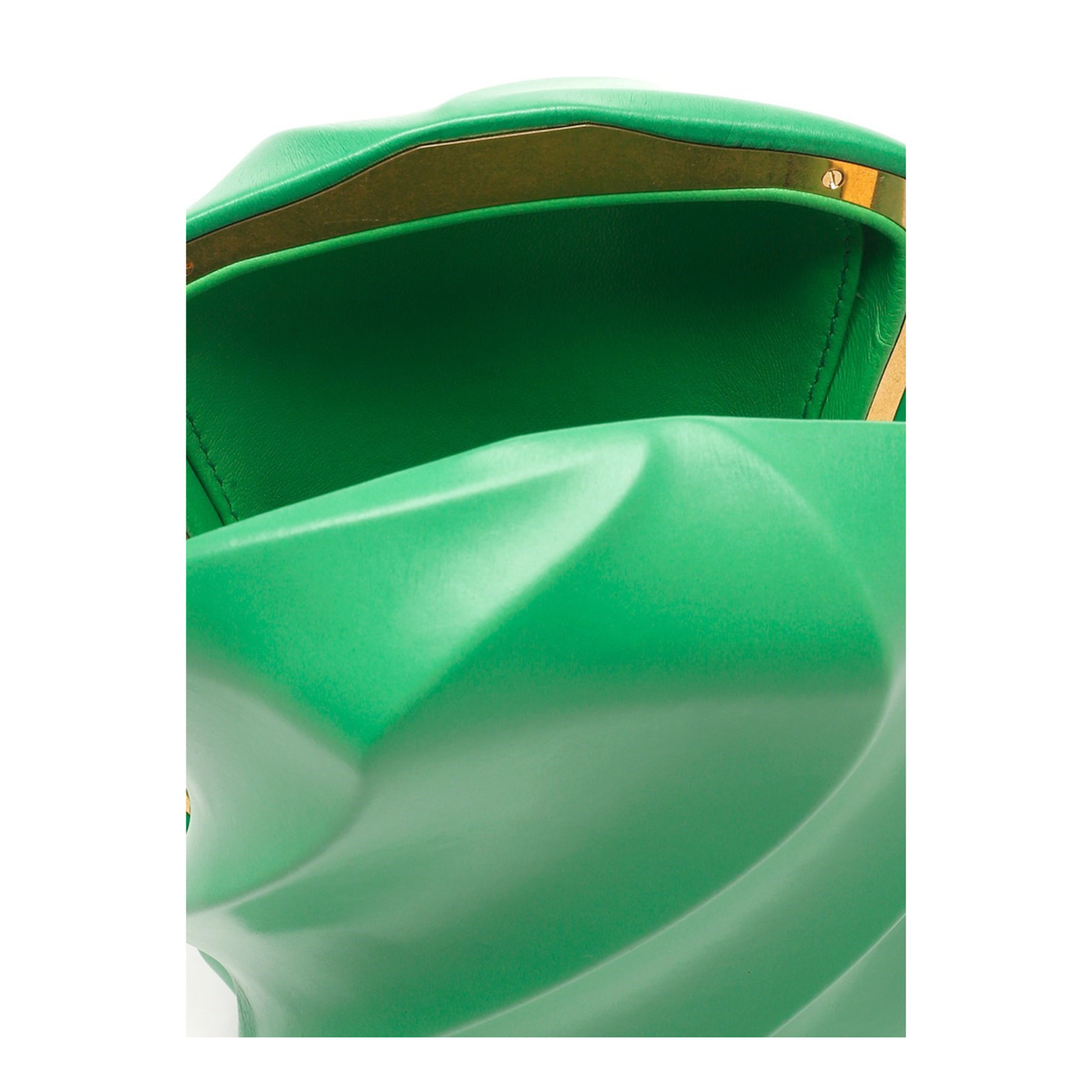 Whirl Medium Leather Clutch Bags - Green - Image 5