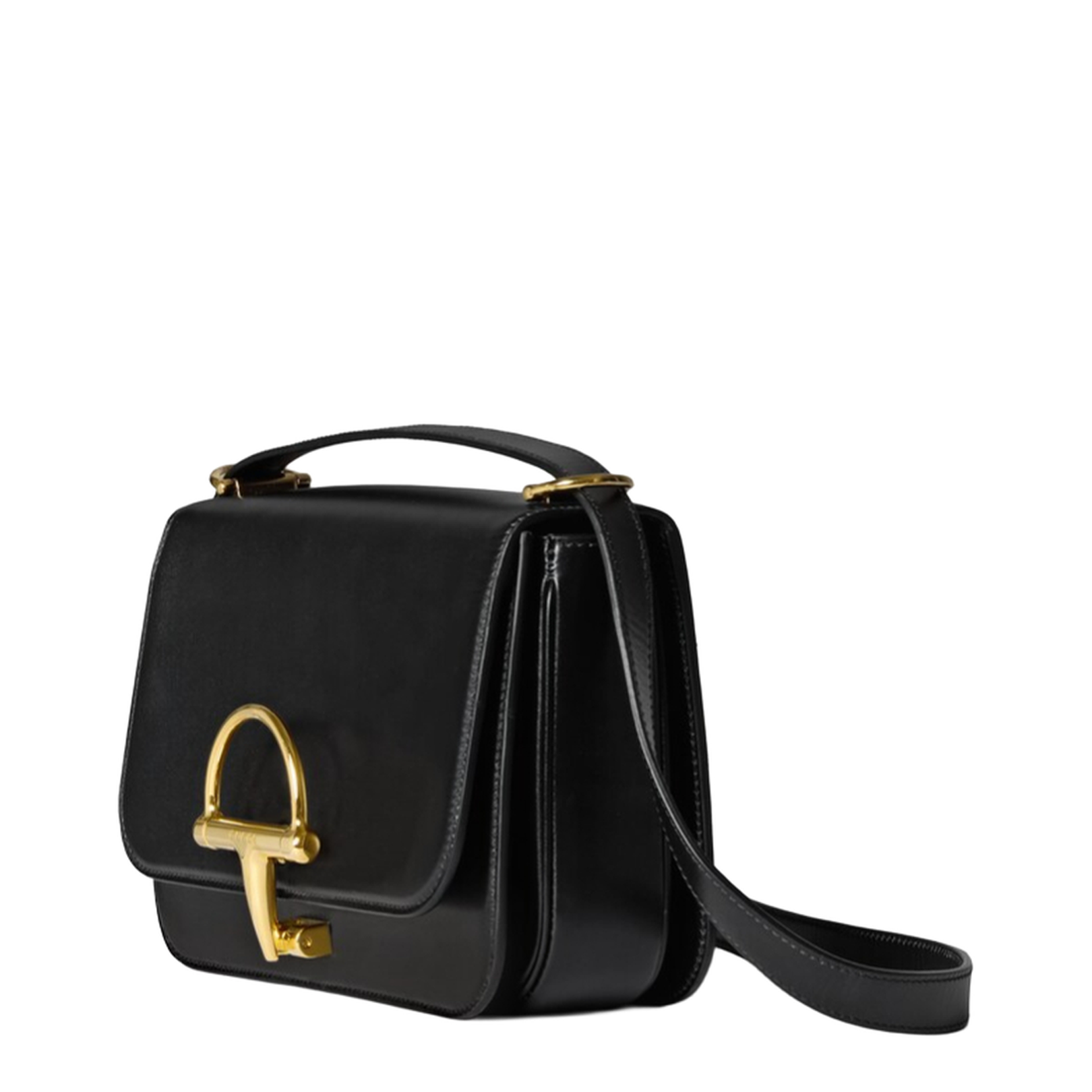Siena Small Shoulder Bag in Black Leather - Image 2