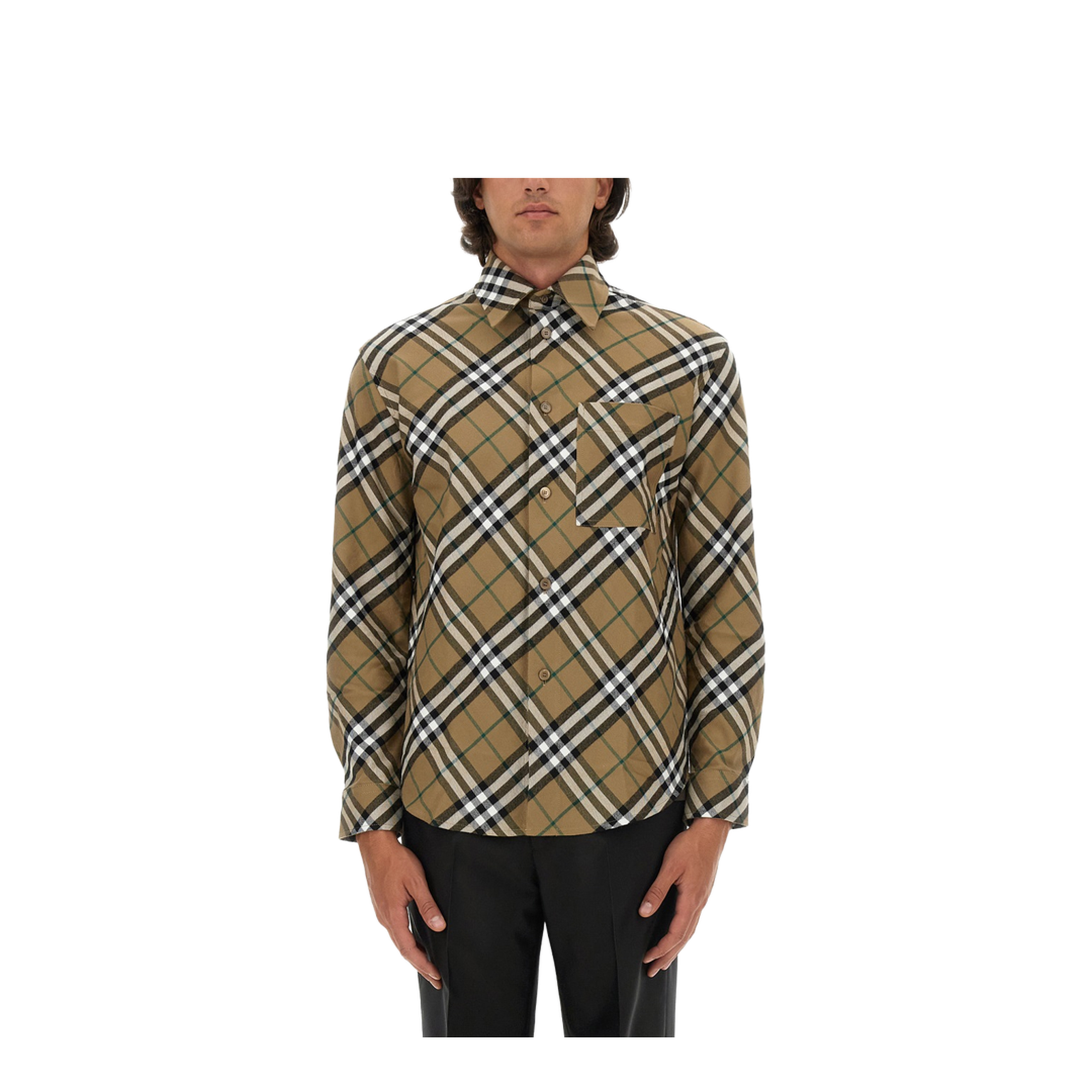 Shirt with Check Pattern - Image 1