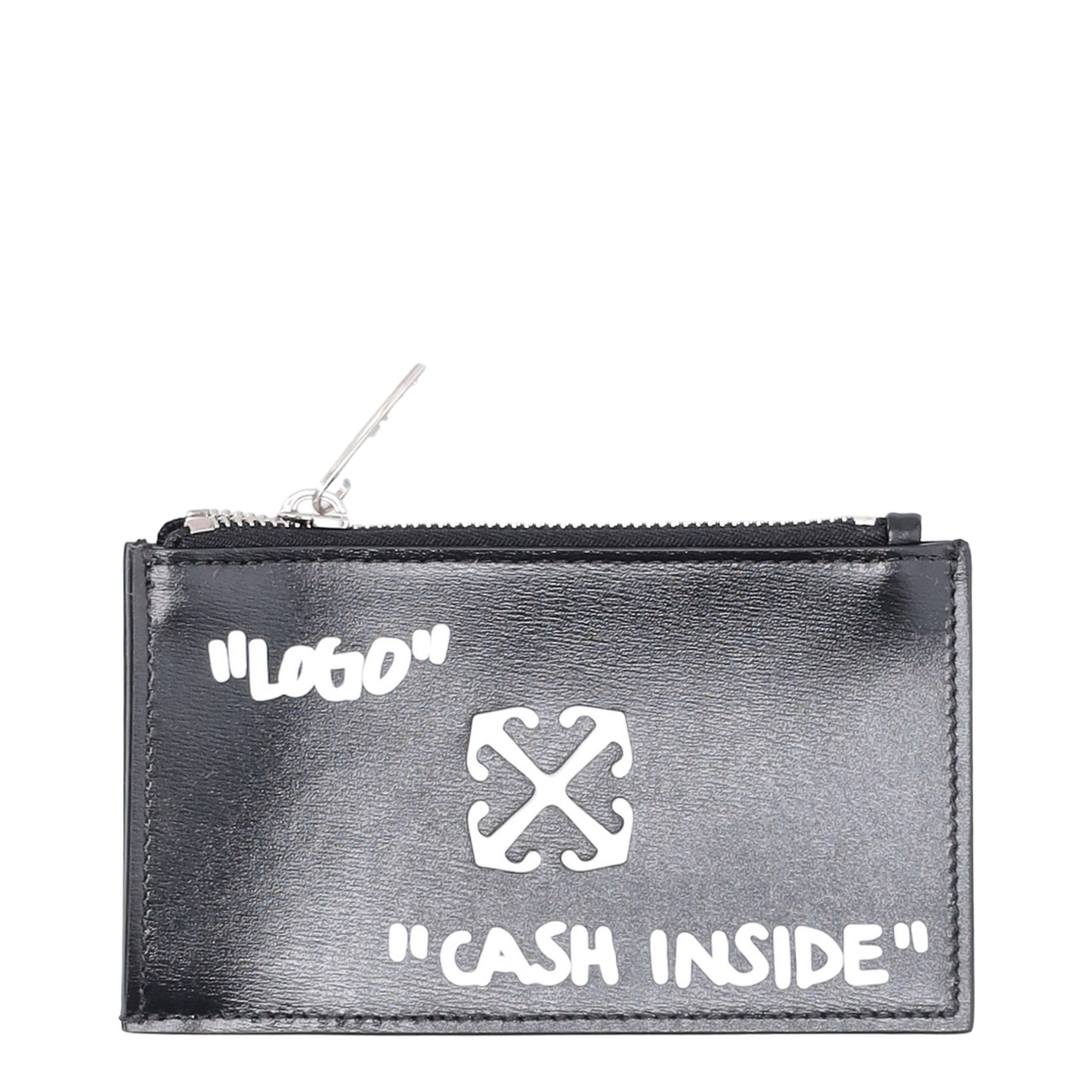Zipped Card Case Quote Black - Image 1
