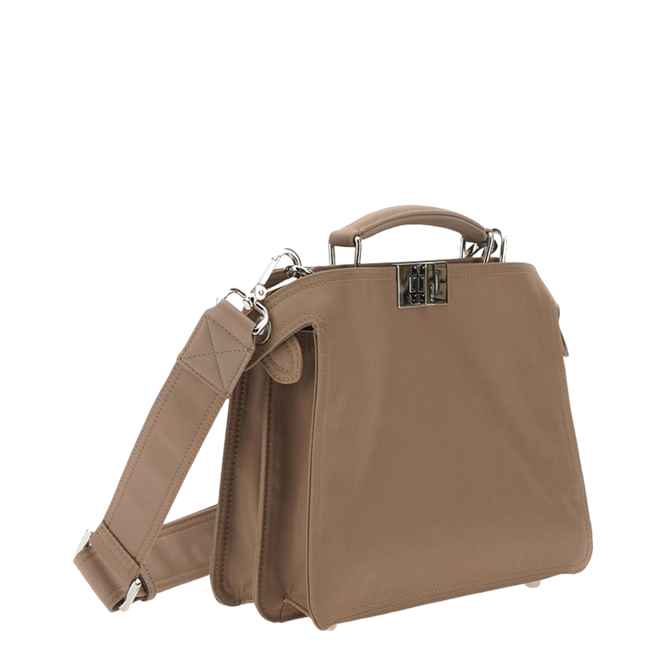 Peekaboo ISeeU Small Calfskin Handbag - Brown - Image 3