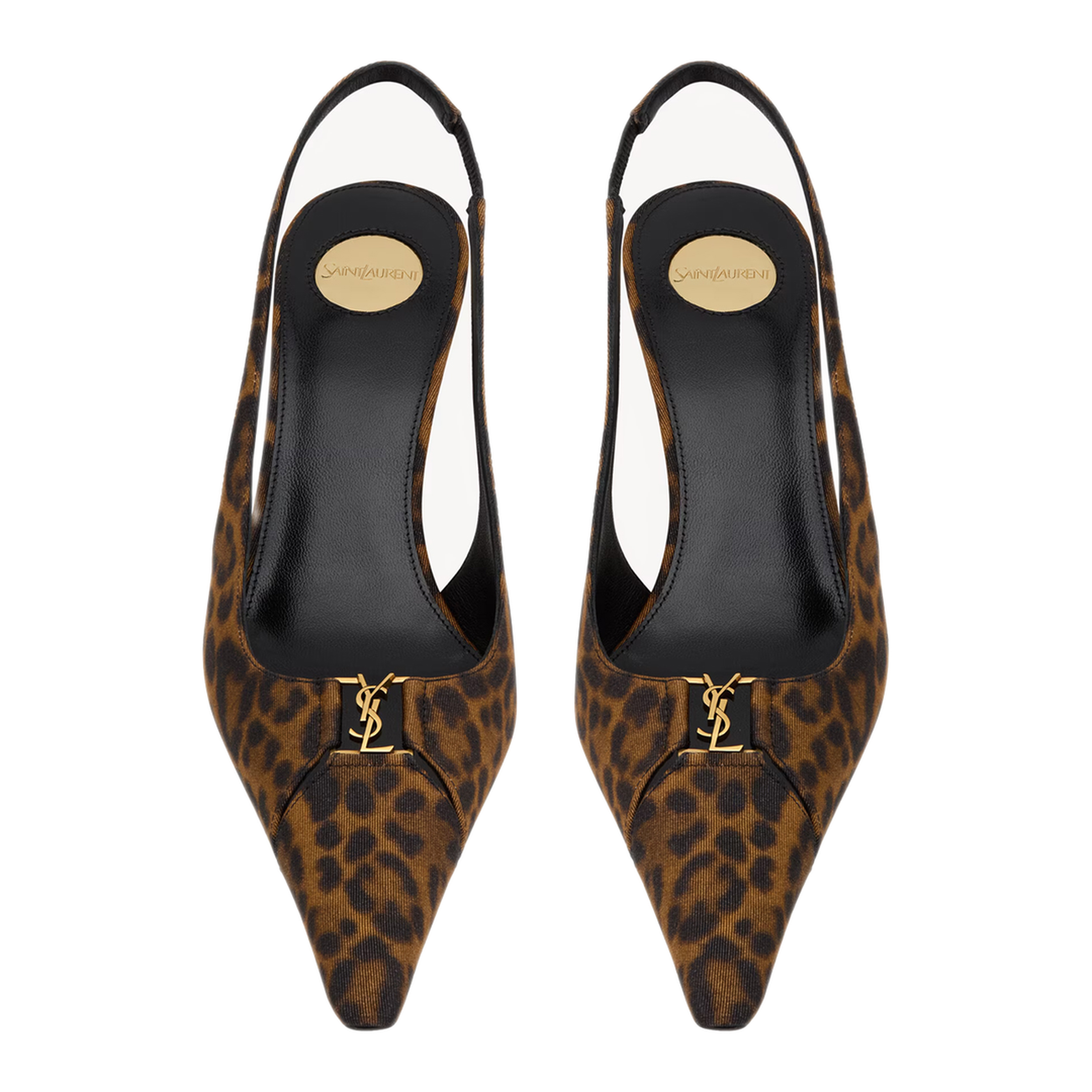 Slingback Pumps in Leopard Grosgrain - Image 2
