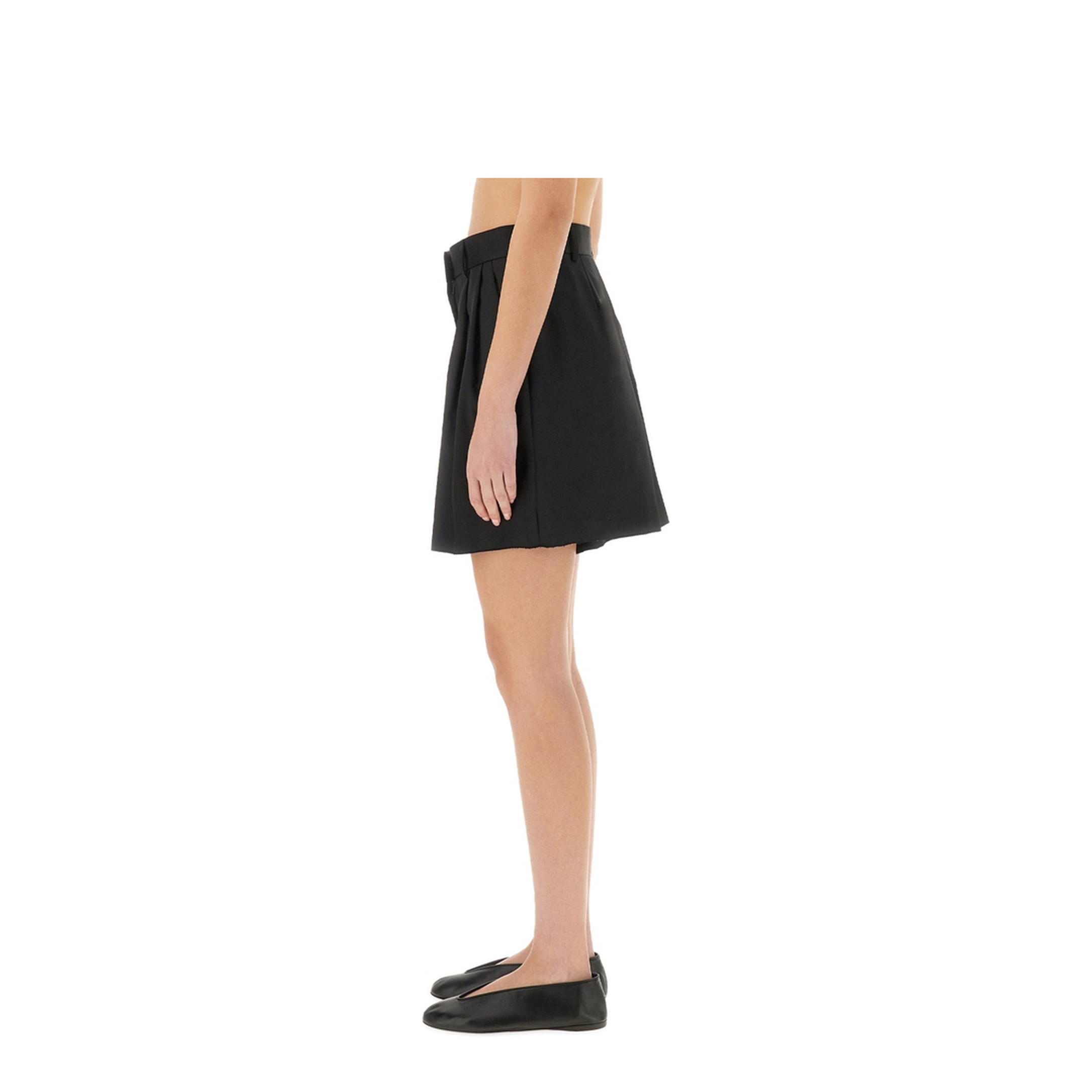 Asymmetrical Wool Shorts - Image 4