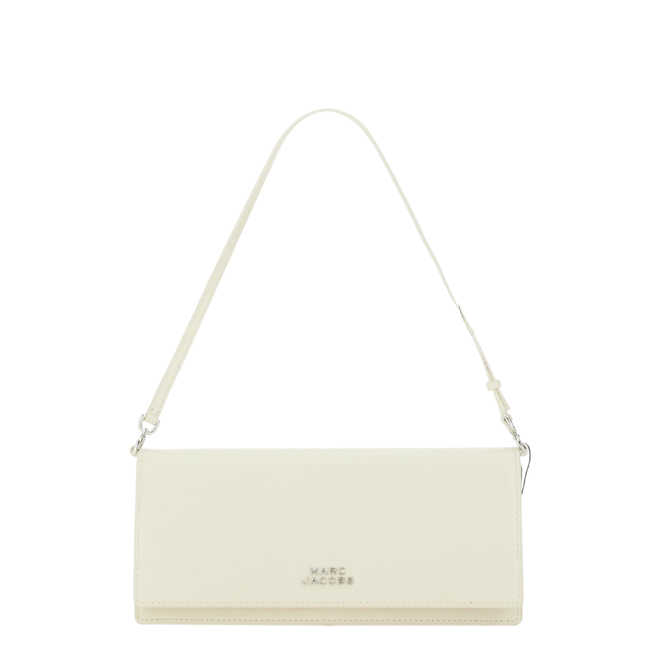 Glam Mirror Spazzolato Leather Shoulder Bag - White - Image 1