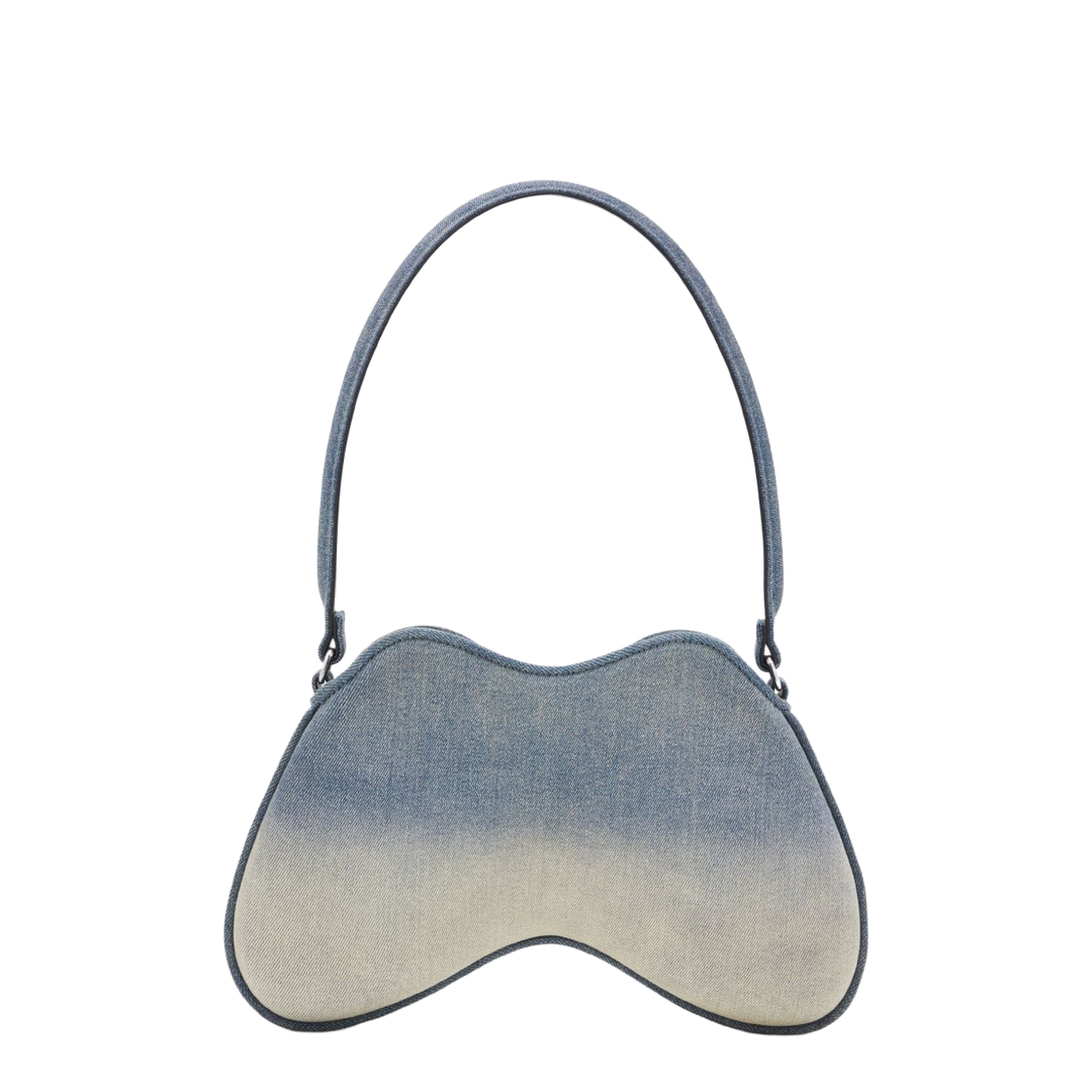 Double-D Medium Solarised Denim Shoulder Bag - Blue - Image 4
