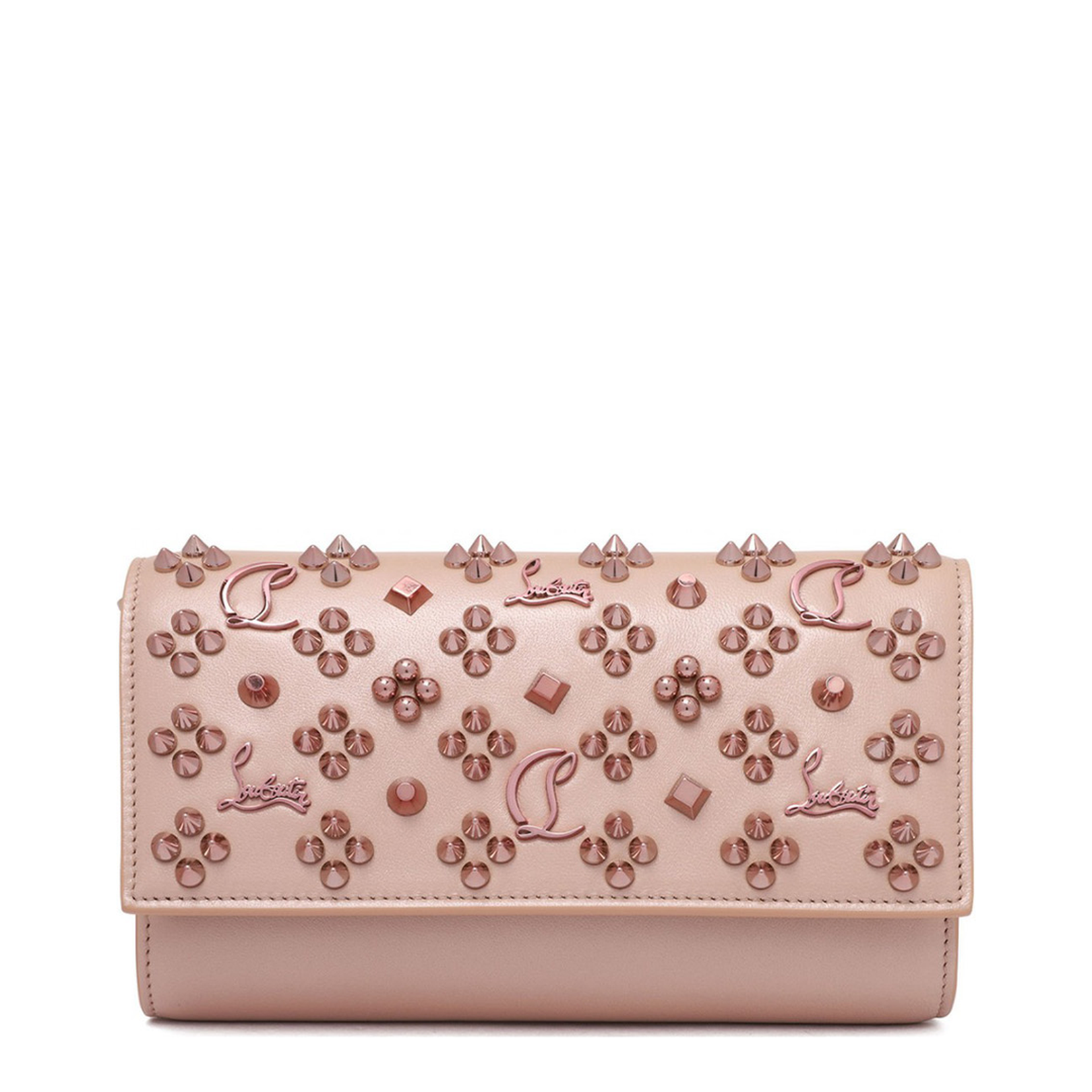 Paloma Medium Grained Calf Leather Wallet on Chain - Leche/Multi - Image 1