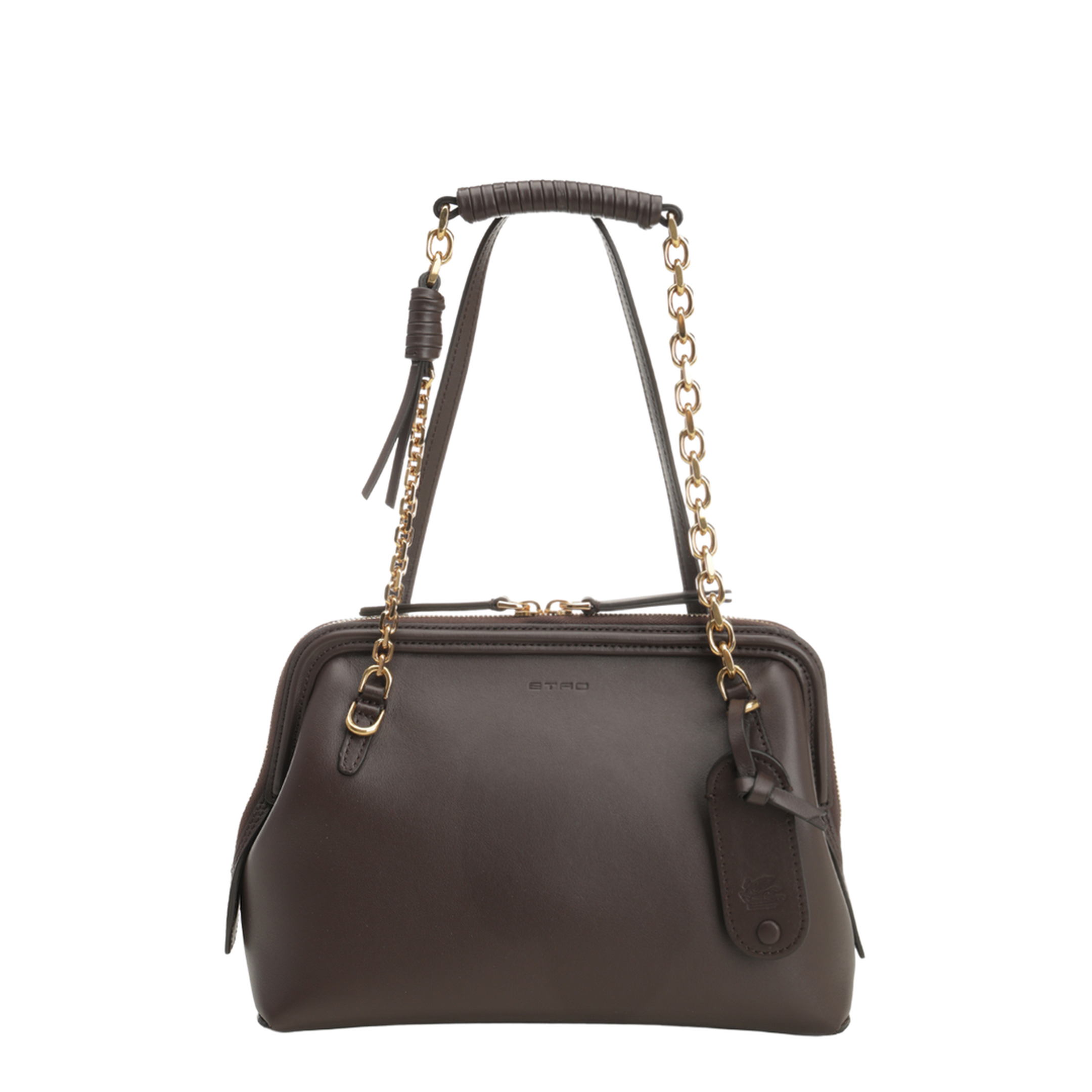 Small Calfskin Shoulder Bag - Brown - Image 1