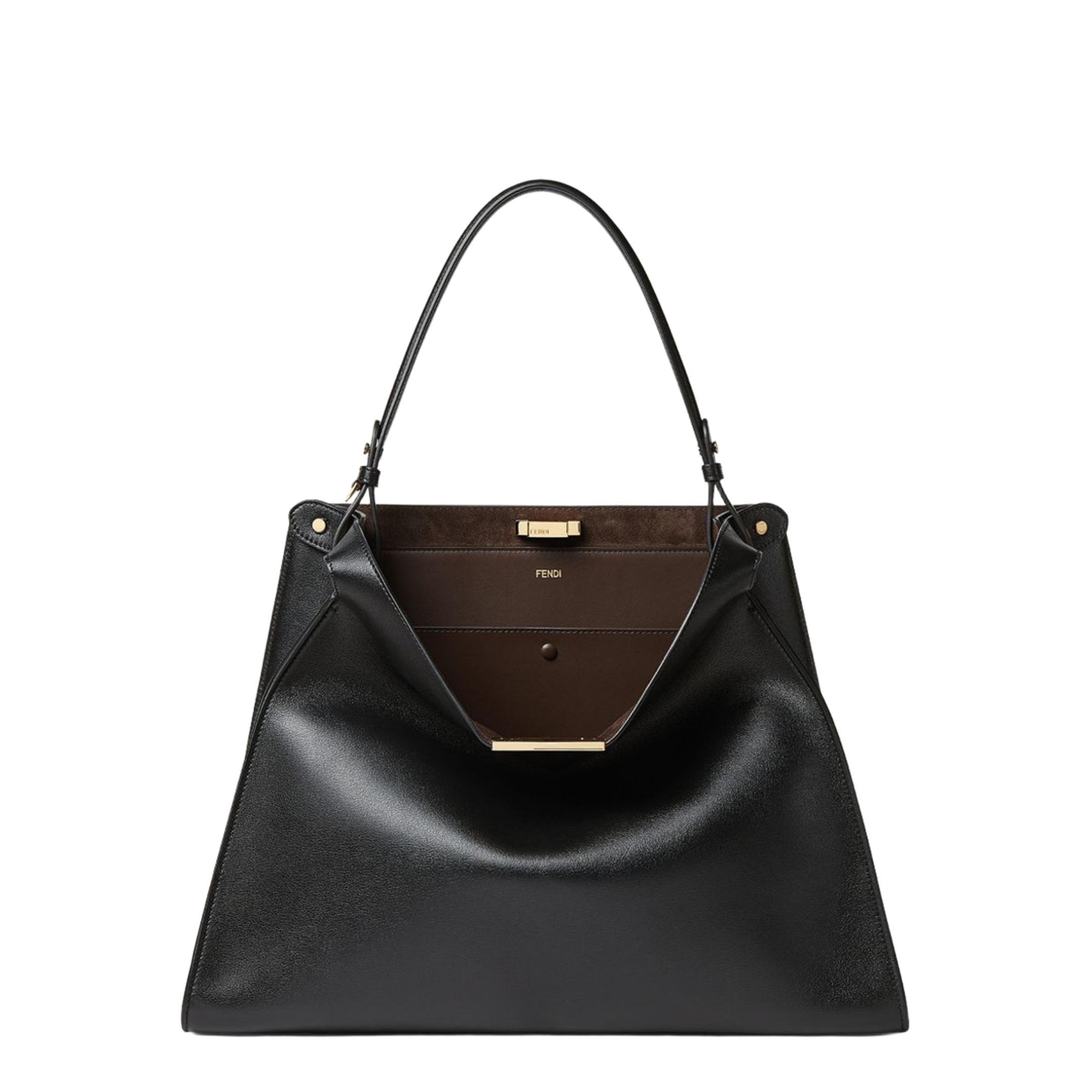 Way Large Calfskin and Suede Bag - Black - Image 1
