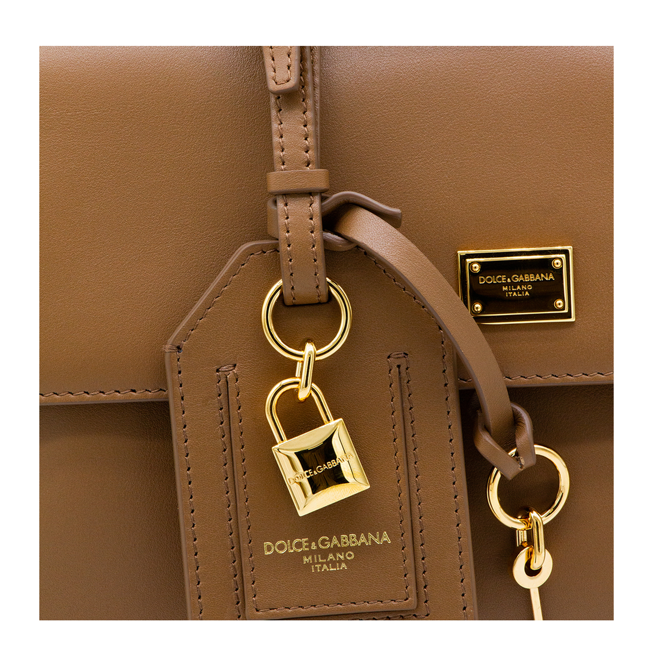My Sicily Medium Calfskin Handbag - Brown - Image 8