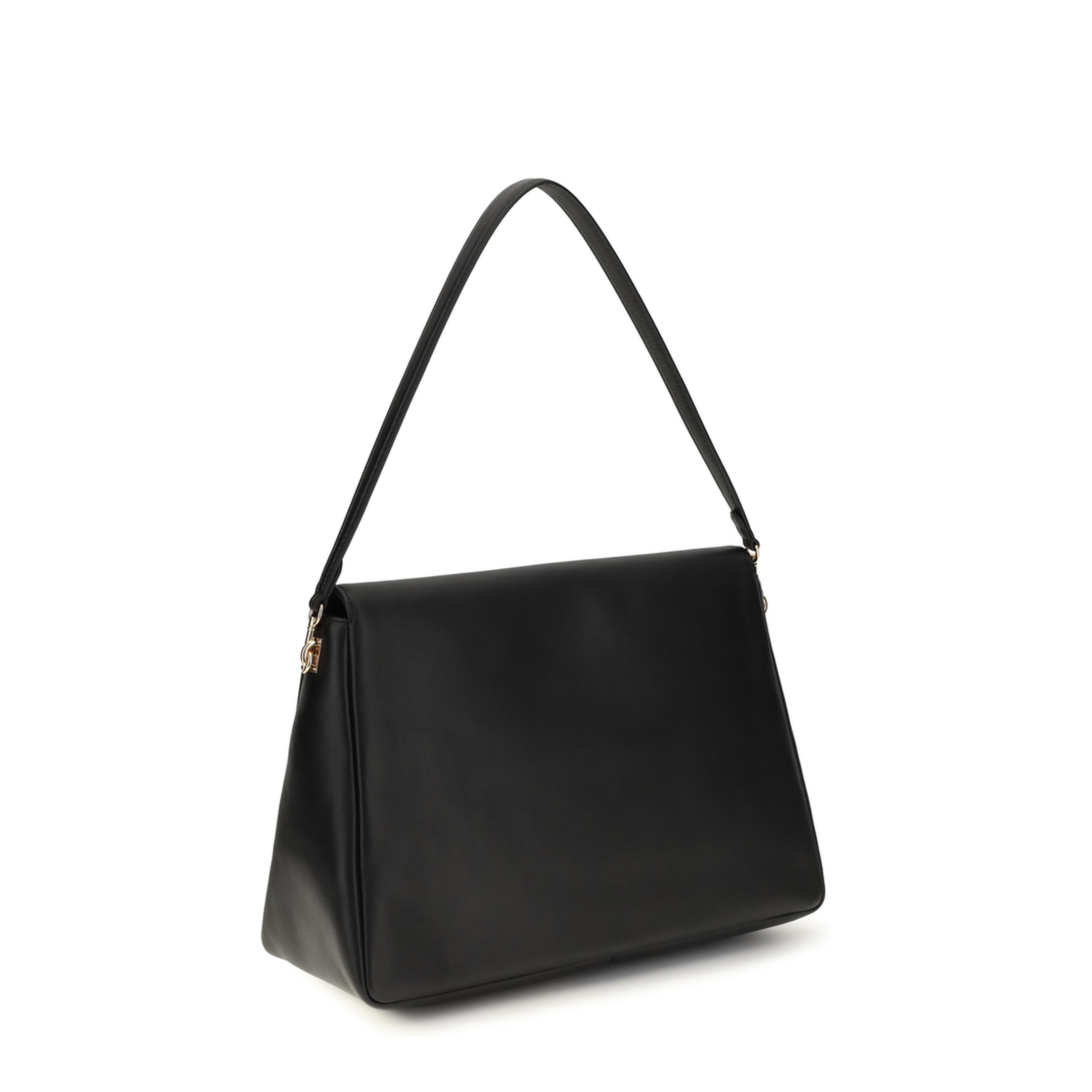 Charlie Large Calfskin Shoulder Bag - Black - Image 3