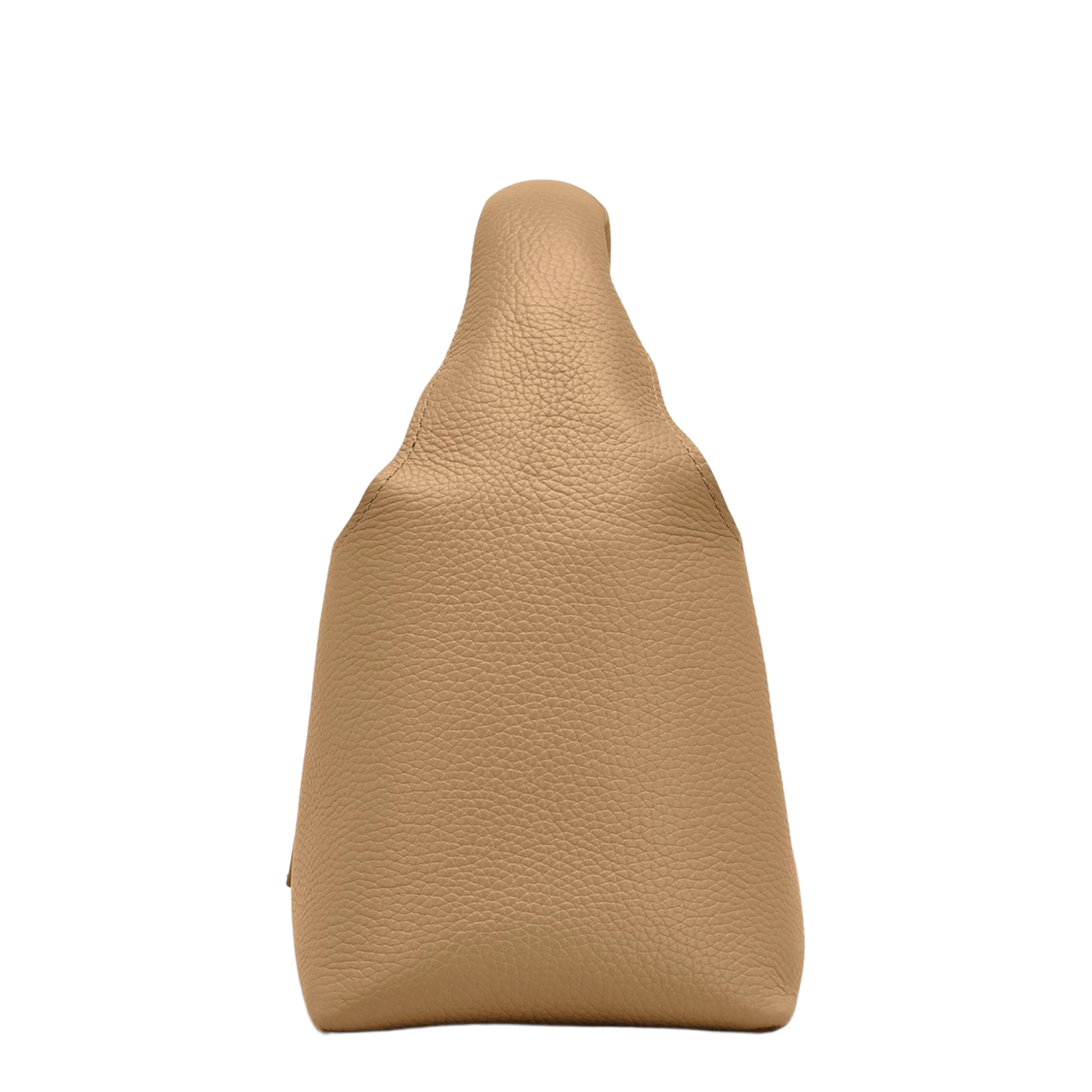 Mini Full Grain Leather Handbag - Camel - Image 4