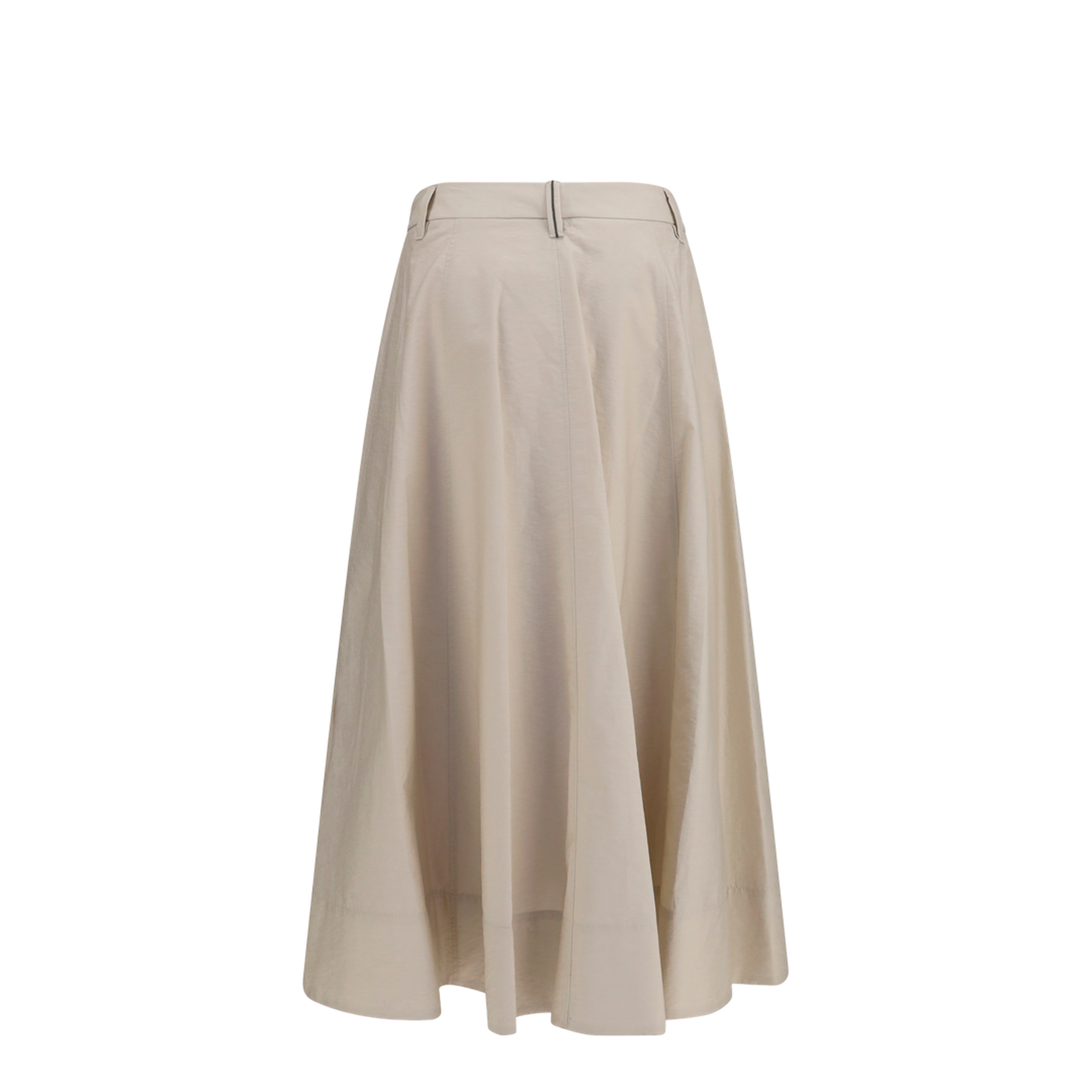 Cotton Poplin Skirt With Monili Detail - Image 2