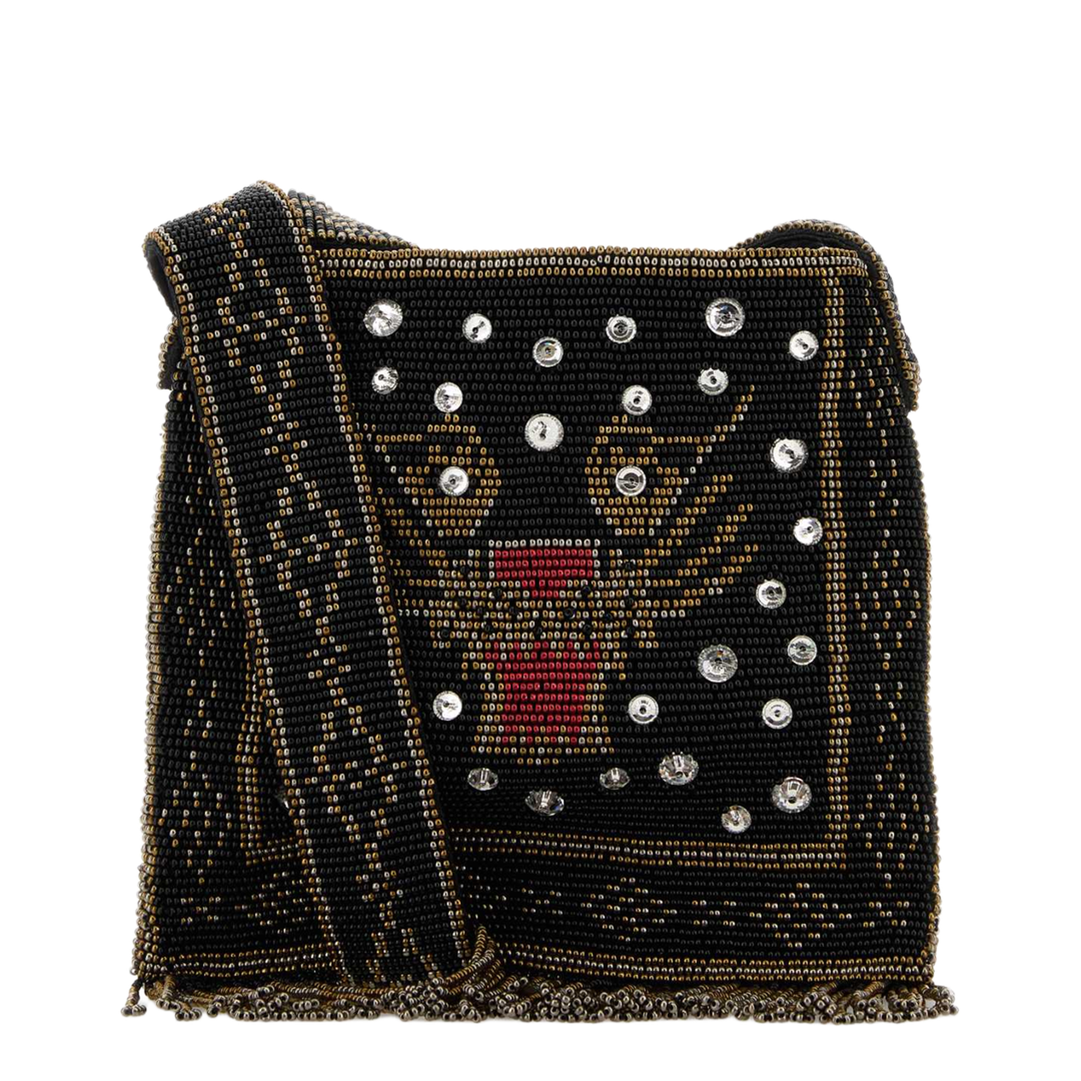 Embellished Fabric Crossbody Bag - Image 1