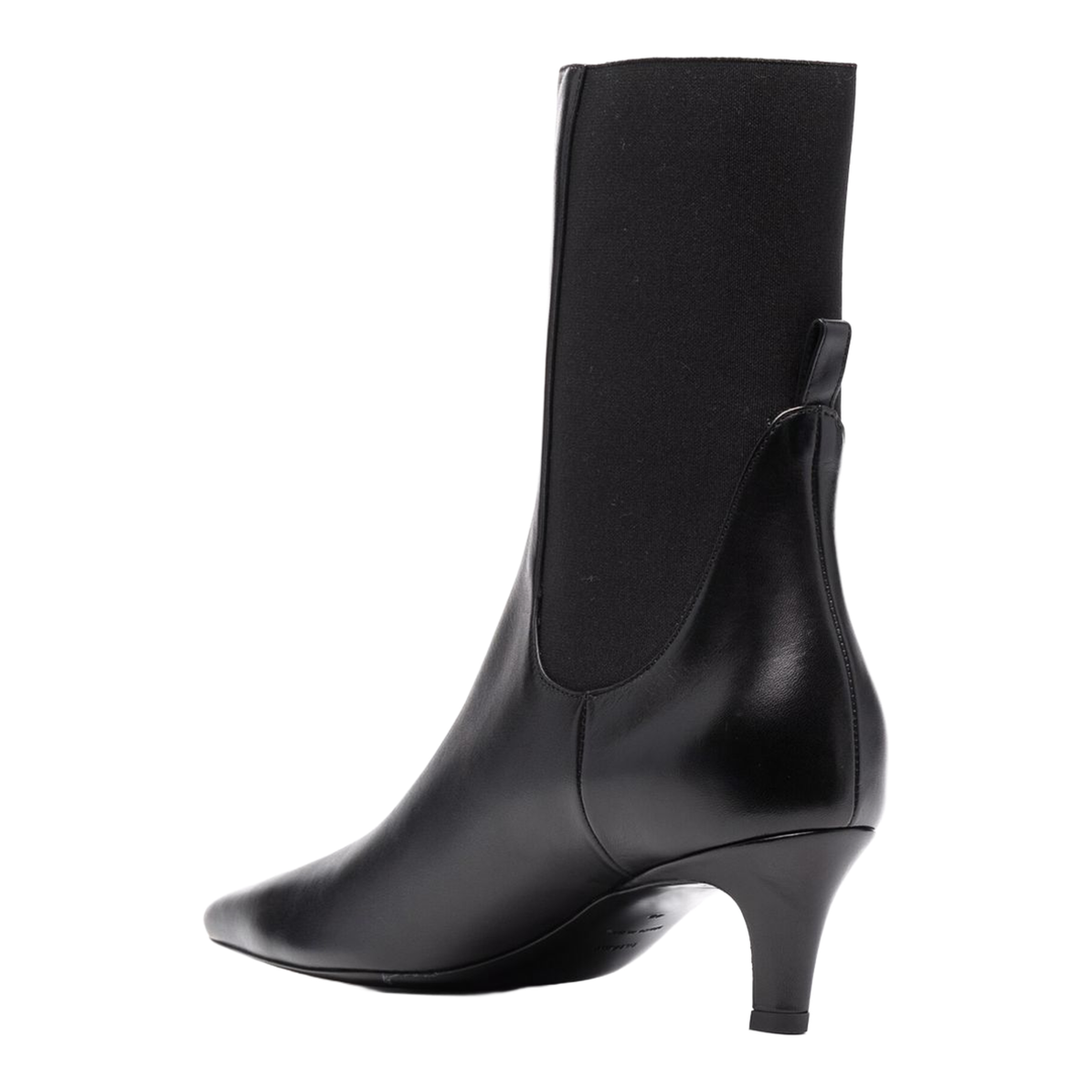 Mid Heel Leather Boots - Image 4