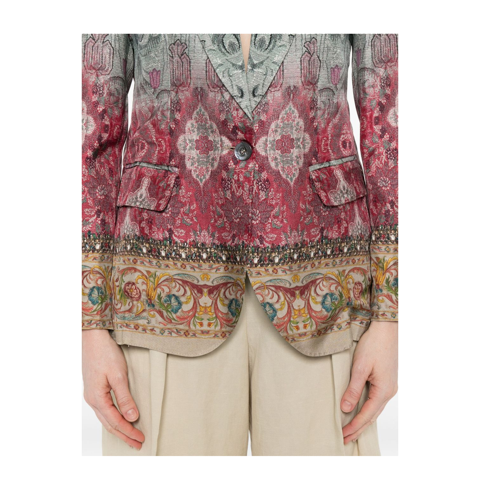 Silk Single-Breasted Jacket - Image 4