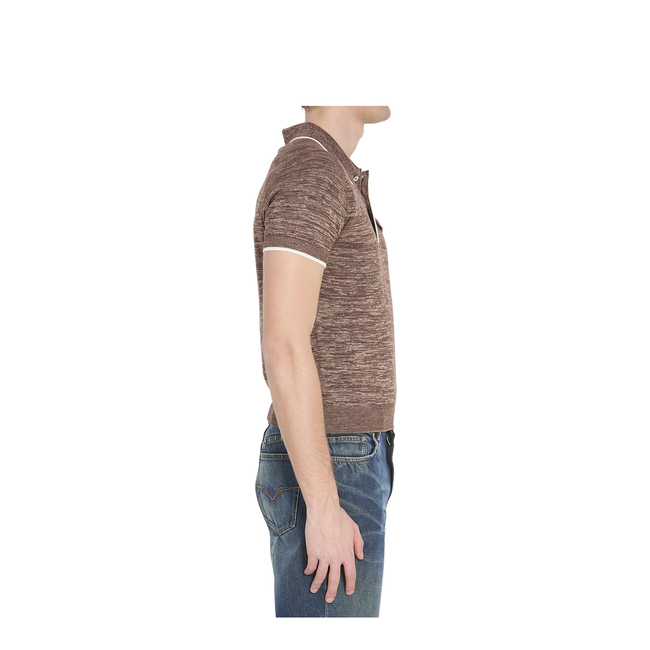 Mouliné Knit Polo Shirt - Image 3