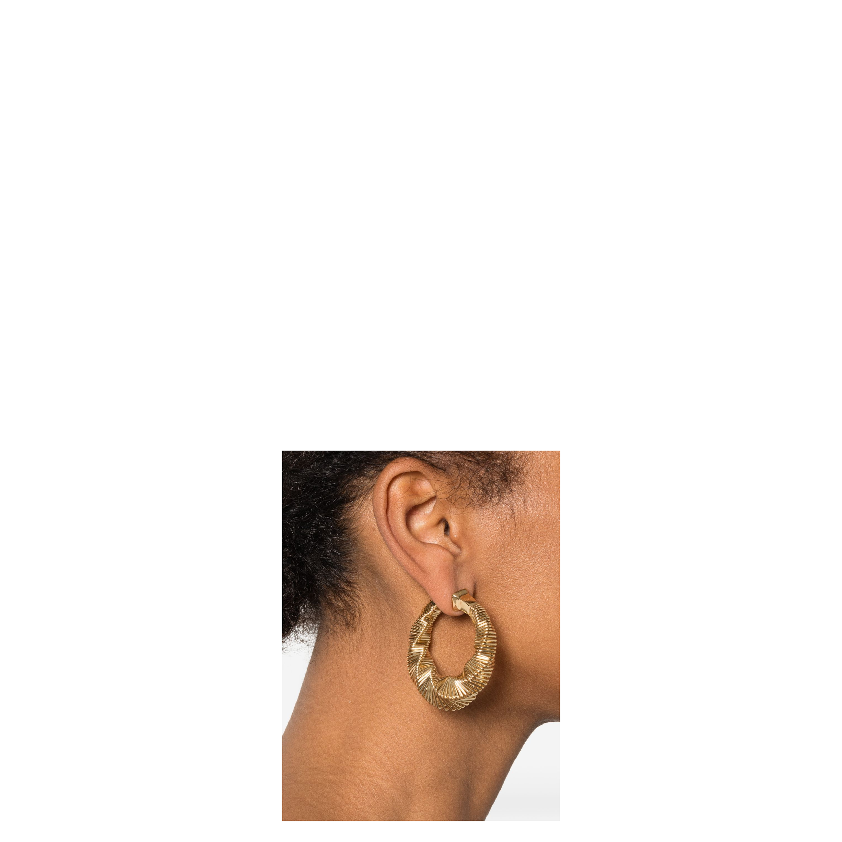 Square Spiral Small Hoops - Image 2