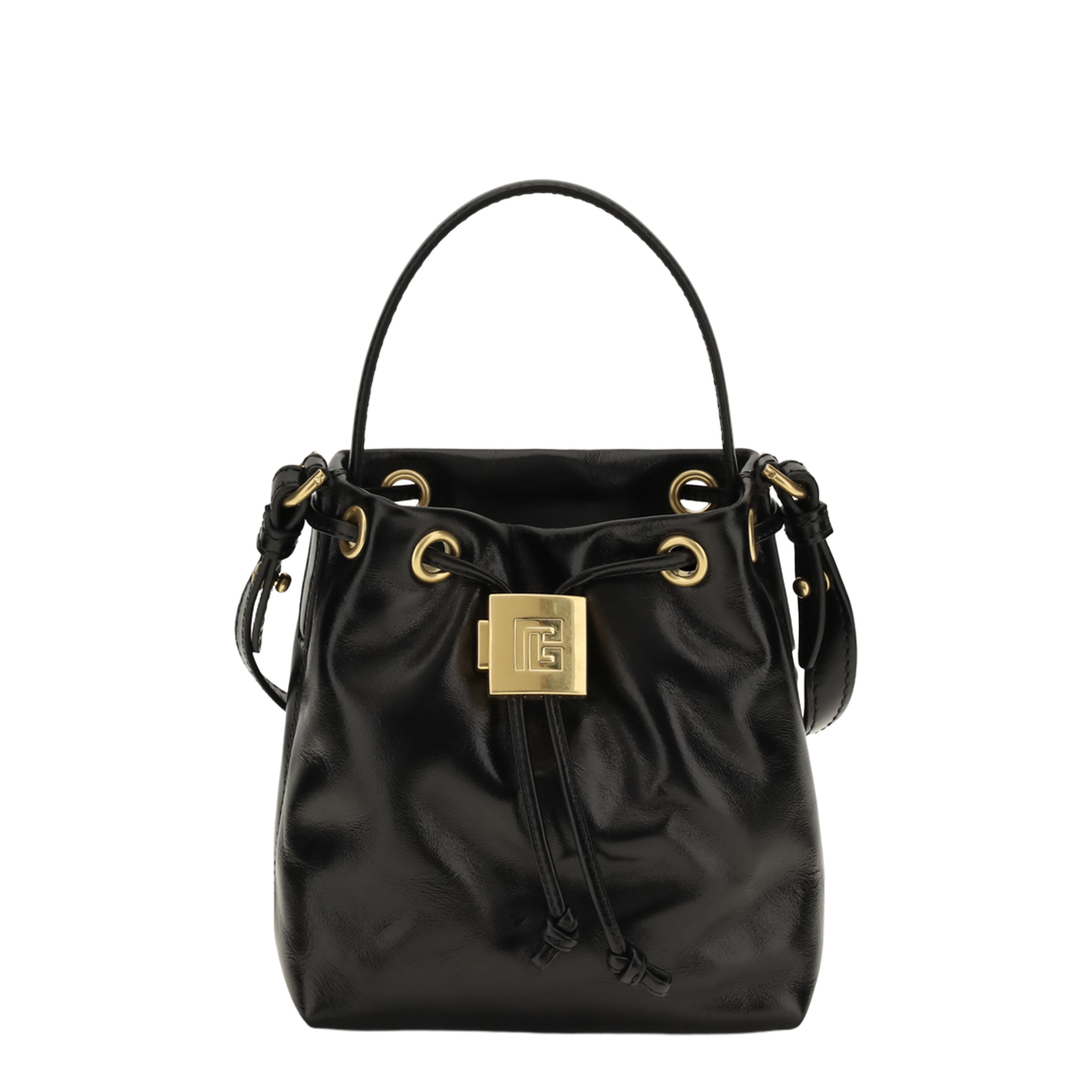 Pulse Small Calfskin Bucket Bag - Black - Image 1