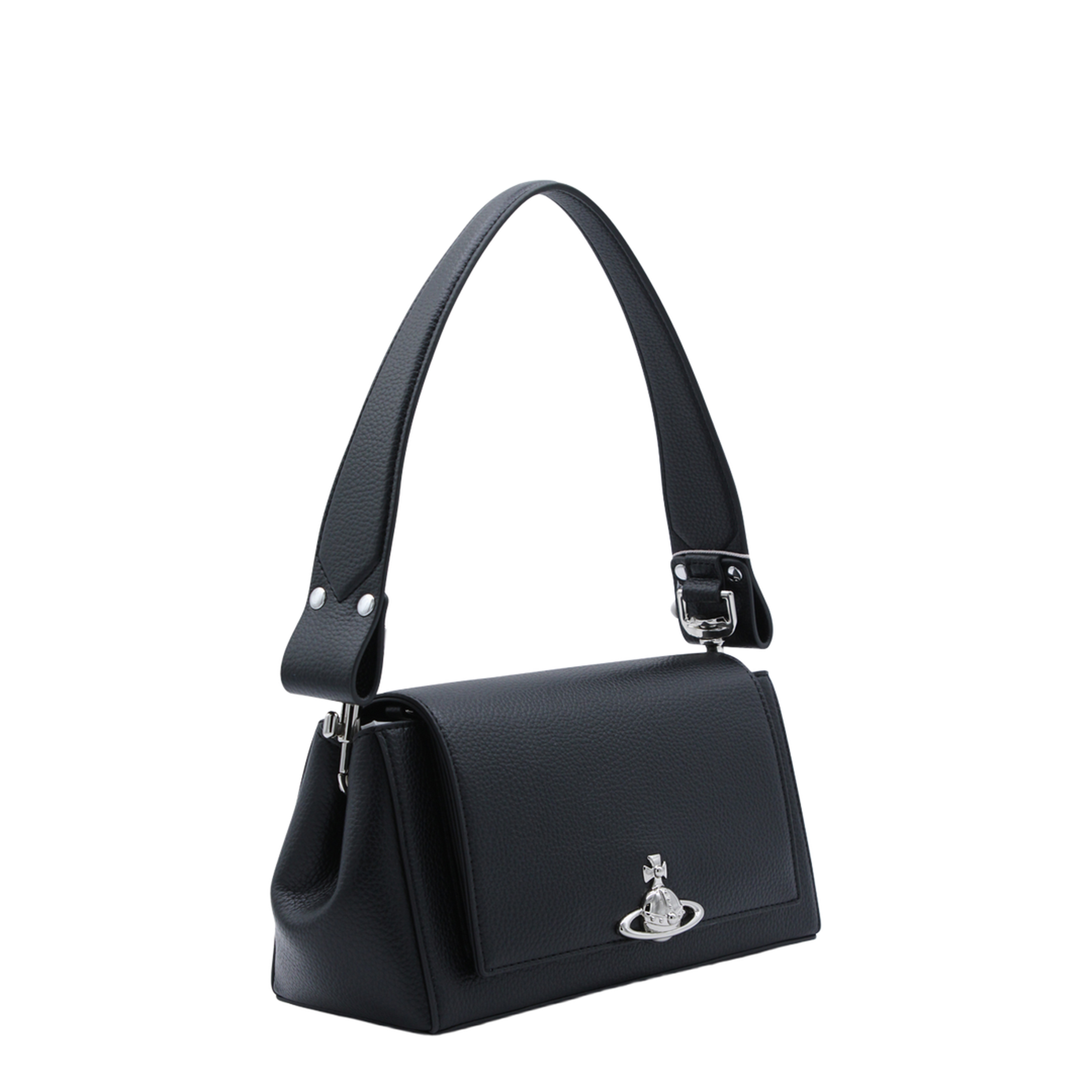 Hazel Grain Medium Shoulder Bag - Black - Image 3