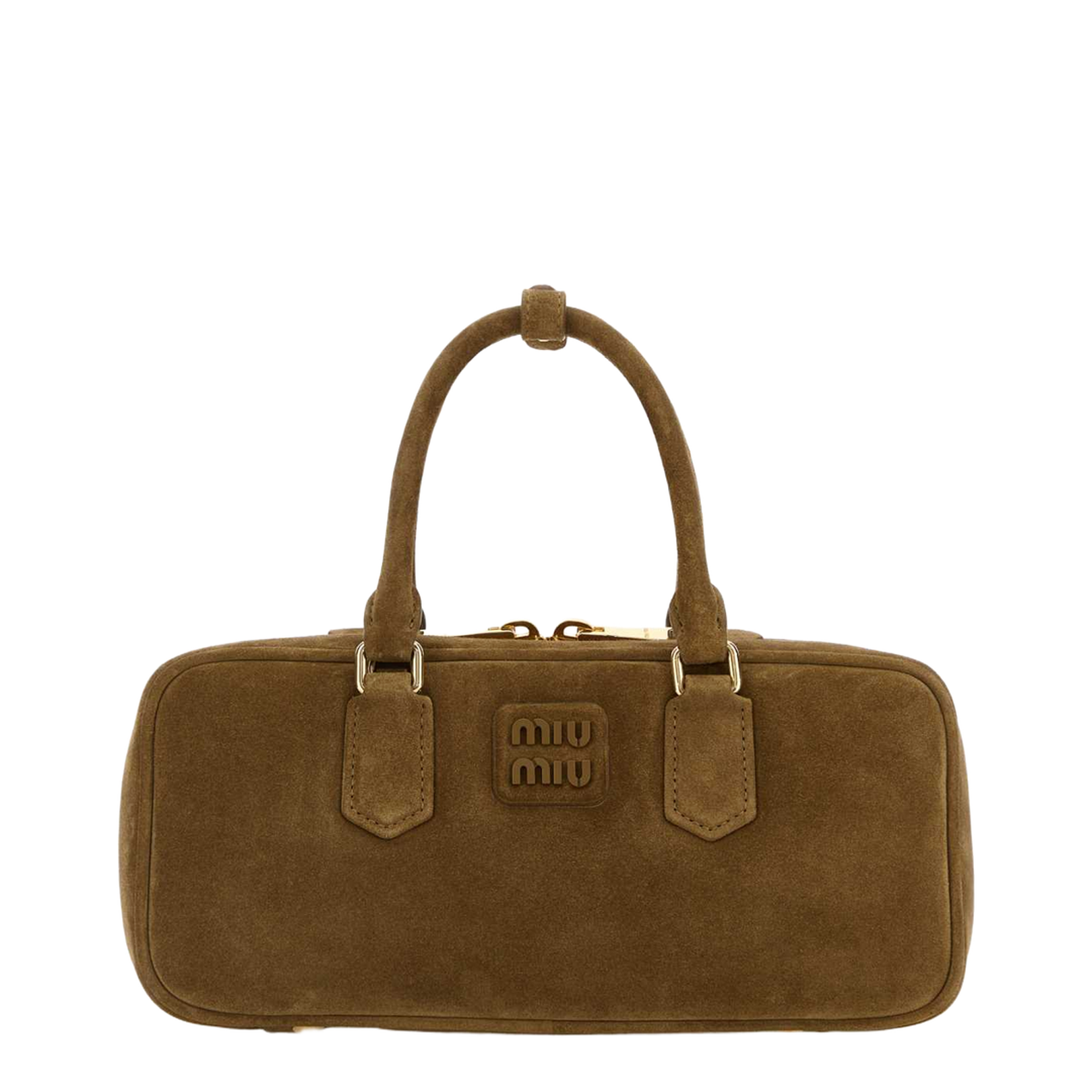 Arcadie Suede Leather Handbag Brown - Image 1