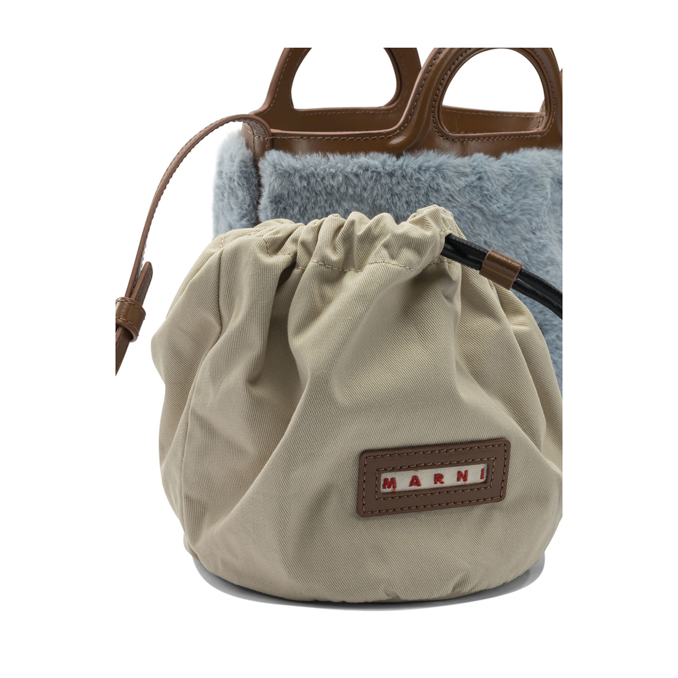 Tropicalia Small Calf Leather Handbag - Lilac Blue - Image 4