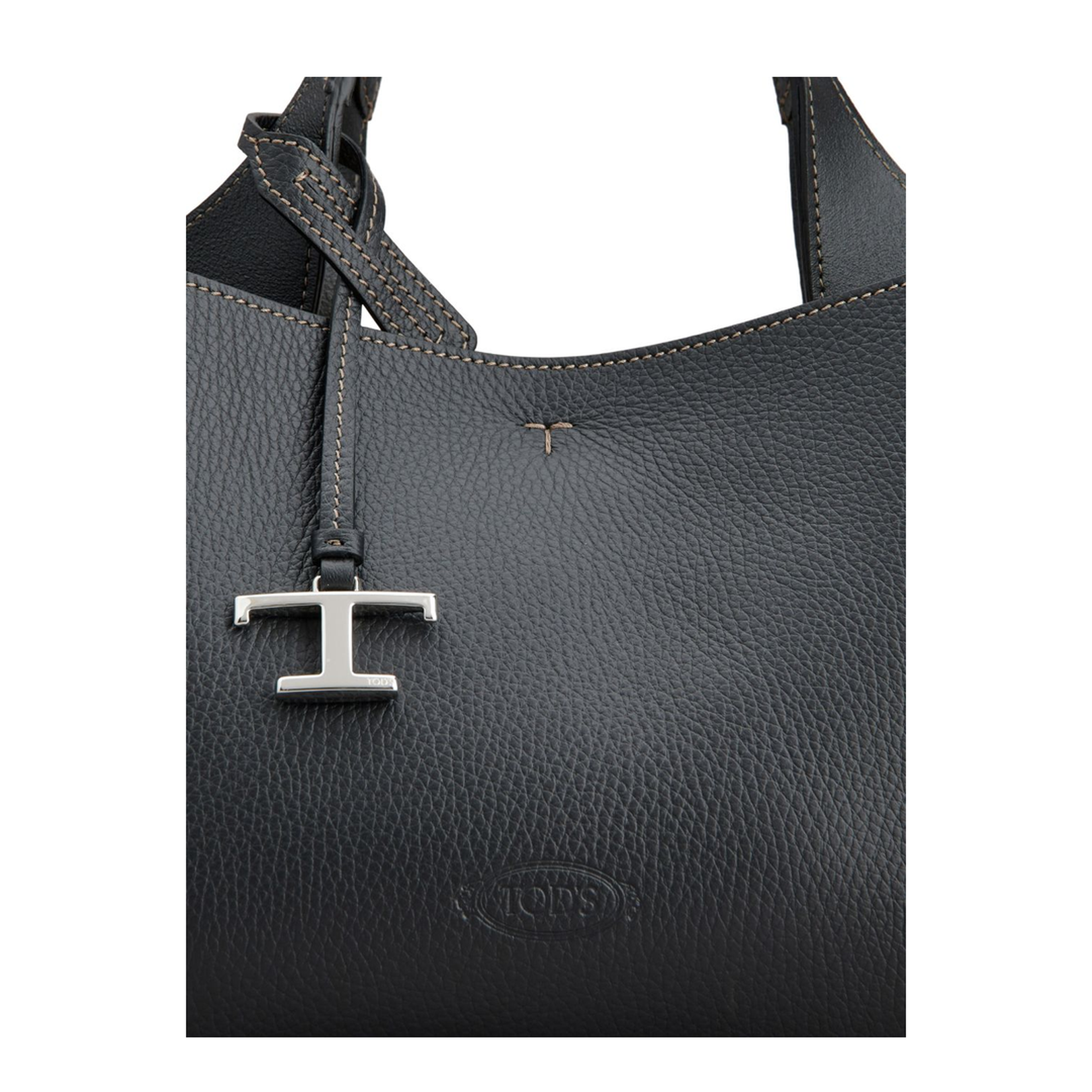 T Timeless Mini Calf Leather Tote - Black - Image 3