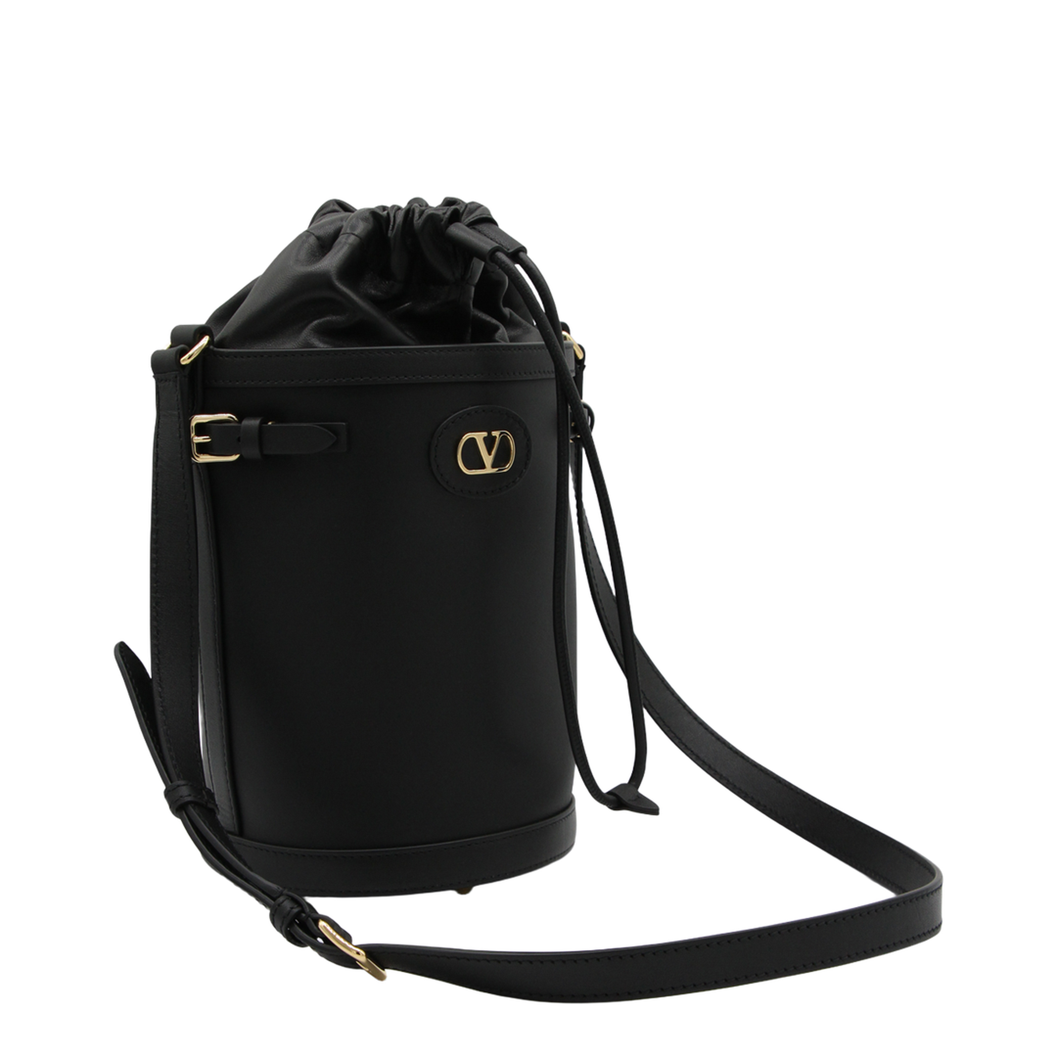 Antibes Bucket Bag Medium Leather - Black - Image 4