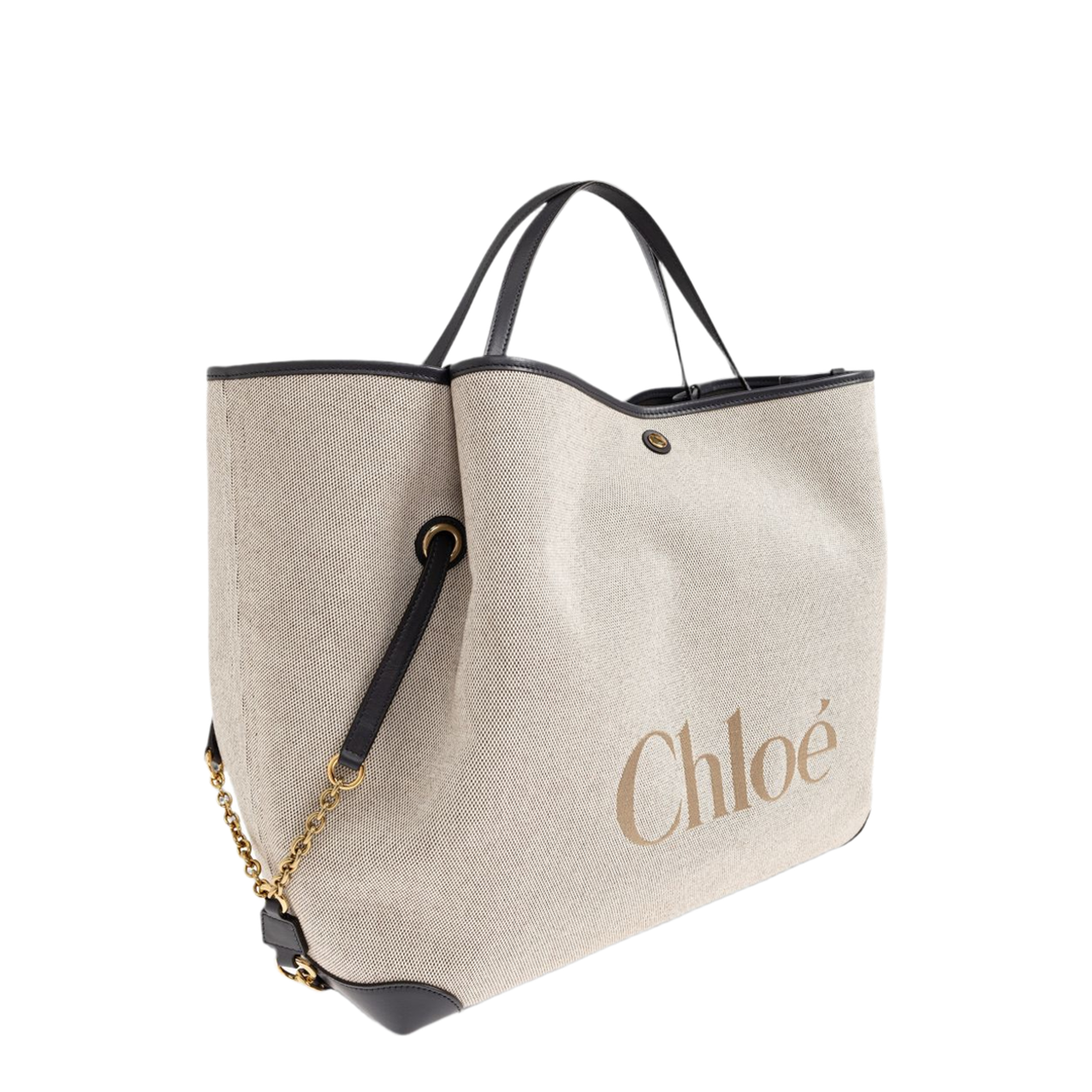 Clover Large Canvas Tote - Beige - Image 2