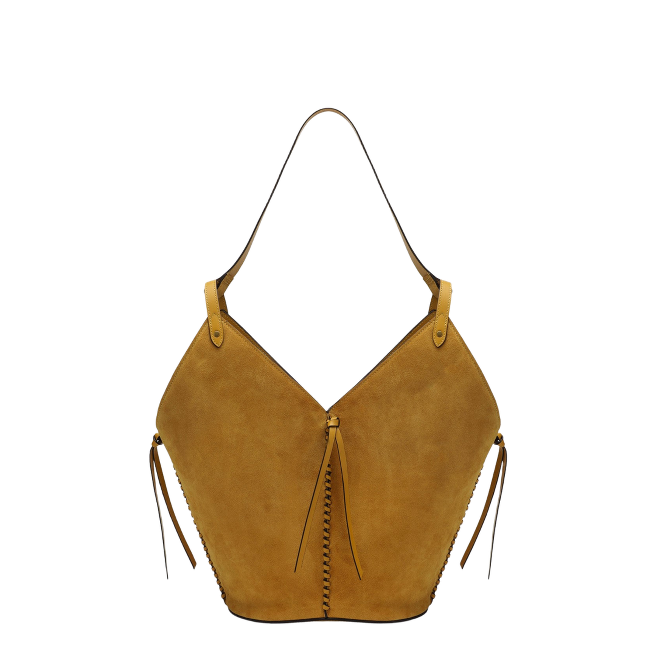 Tampa Suede Leather Tote - Saffron - Image 2