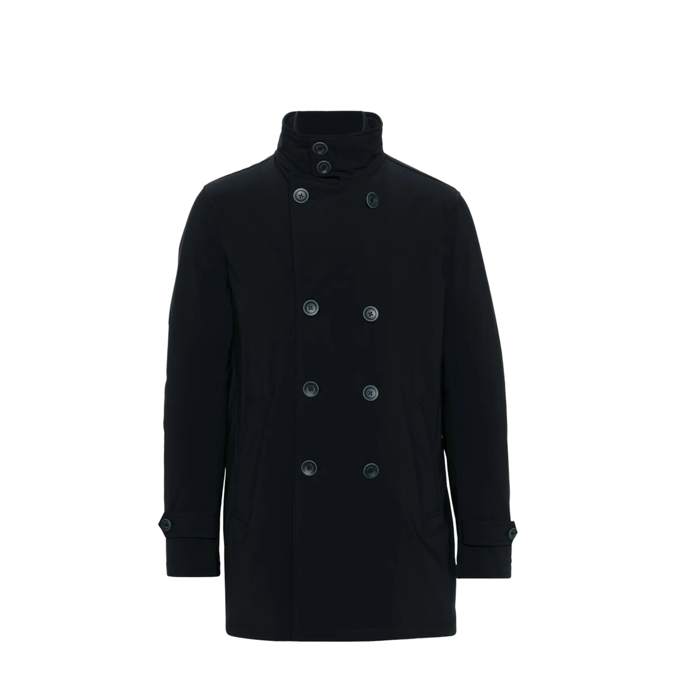 Double-Breasted Nylon Down Jacket - Image 1