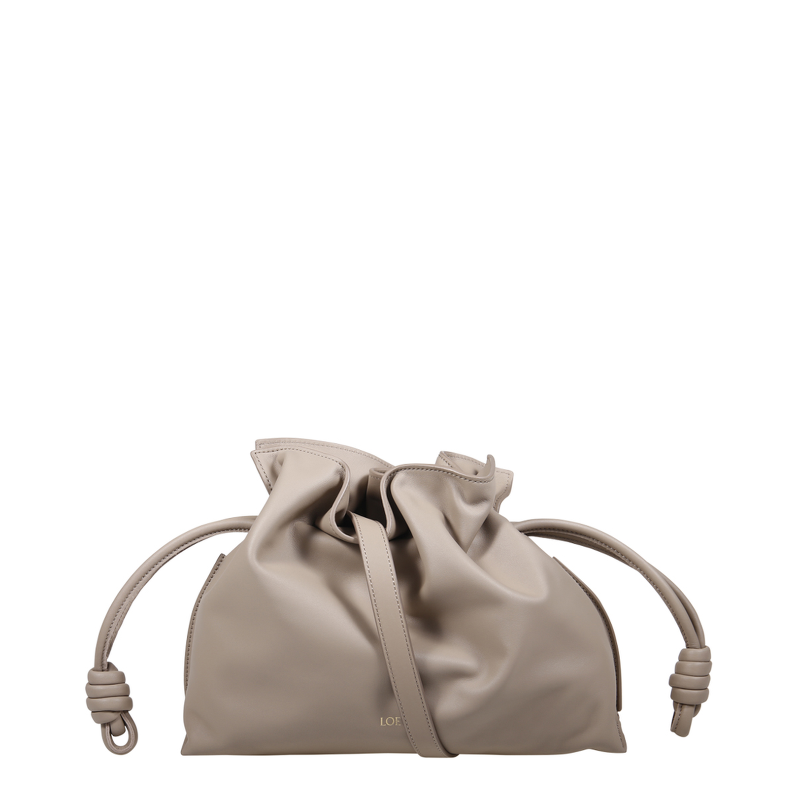 Flamenco Medium Calfskin Clutch Bag - Beige - Image 1