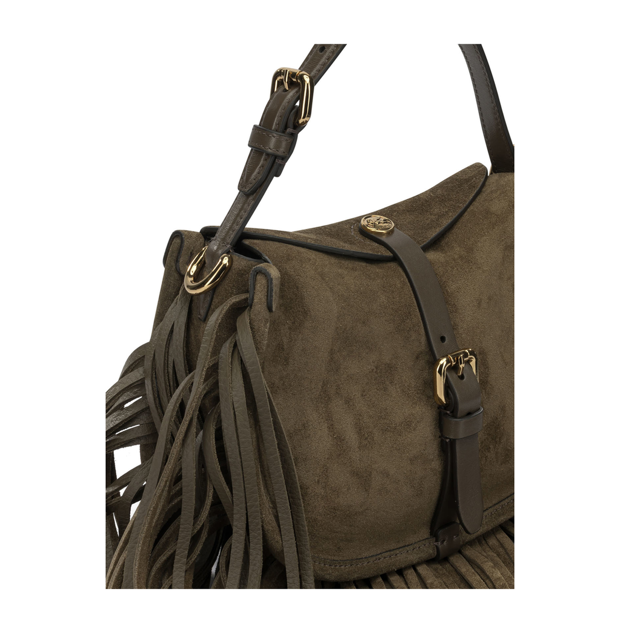 Small Calfskin Suede Bag - Camel - Image 4