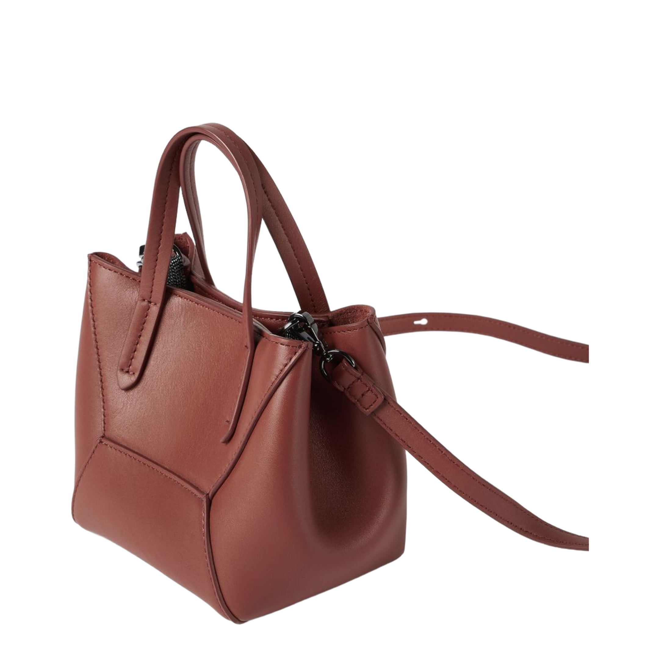 Women's Handbag Silk Nylon Brown - Image 5
