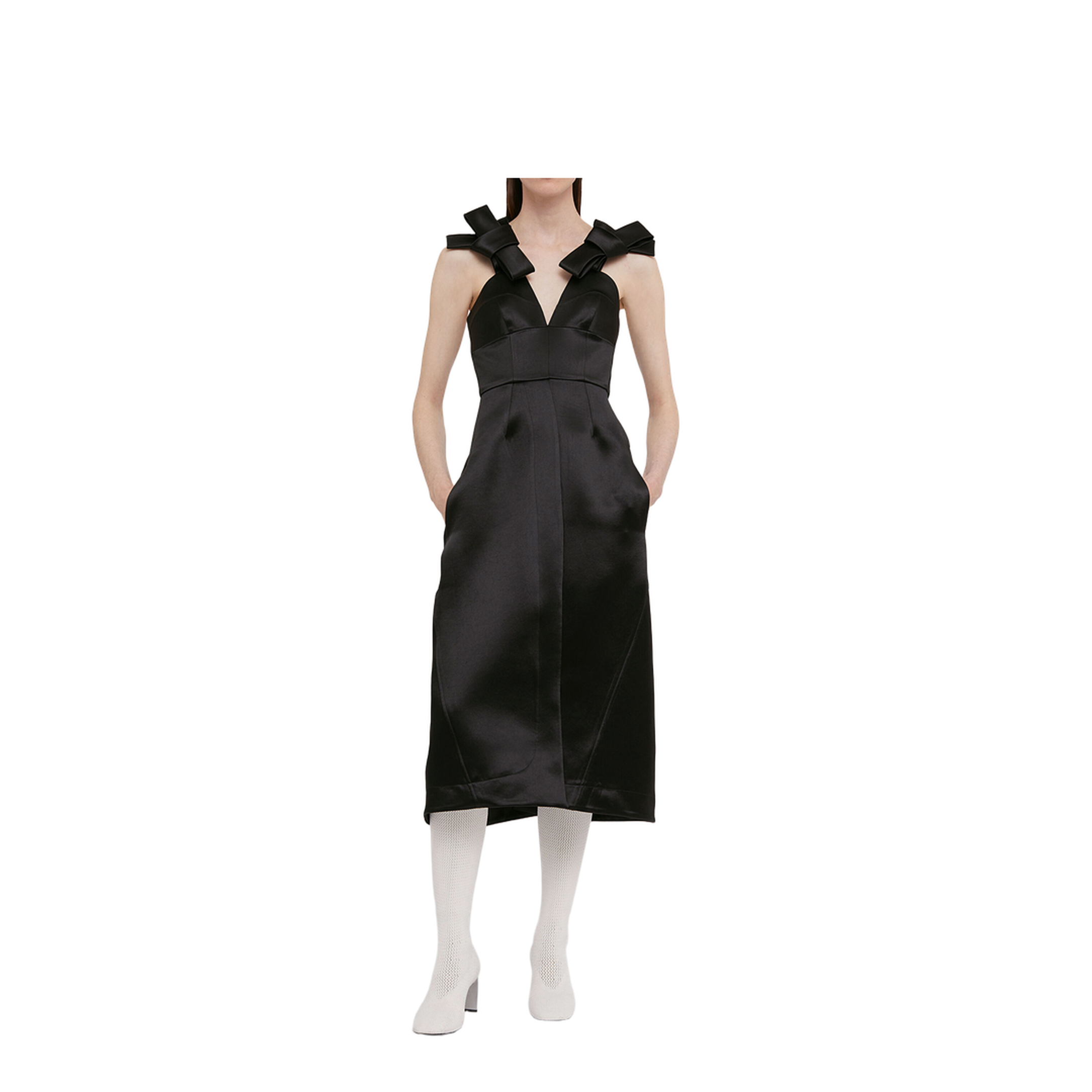 Satin Midi Dress - Image 1