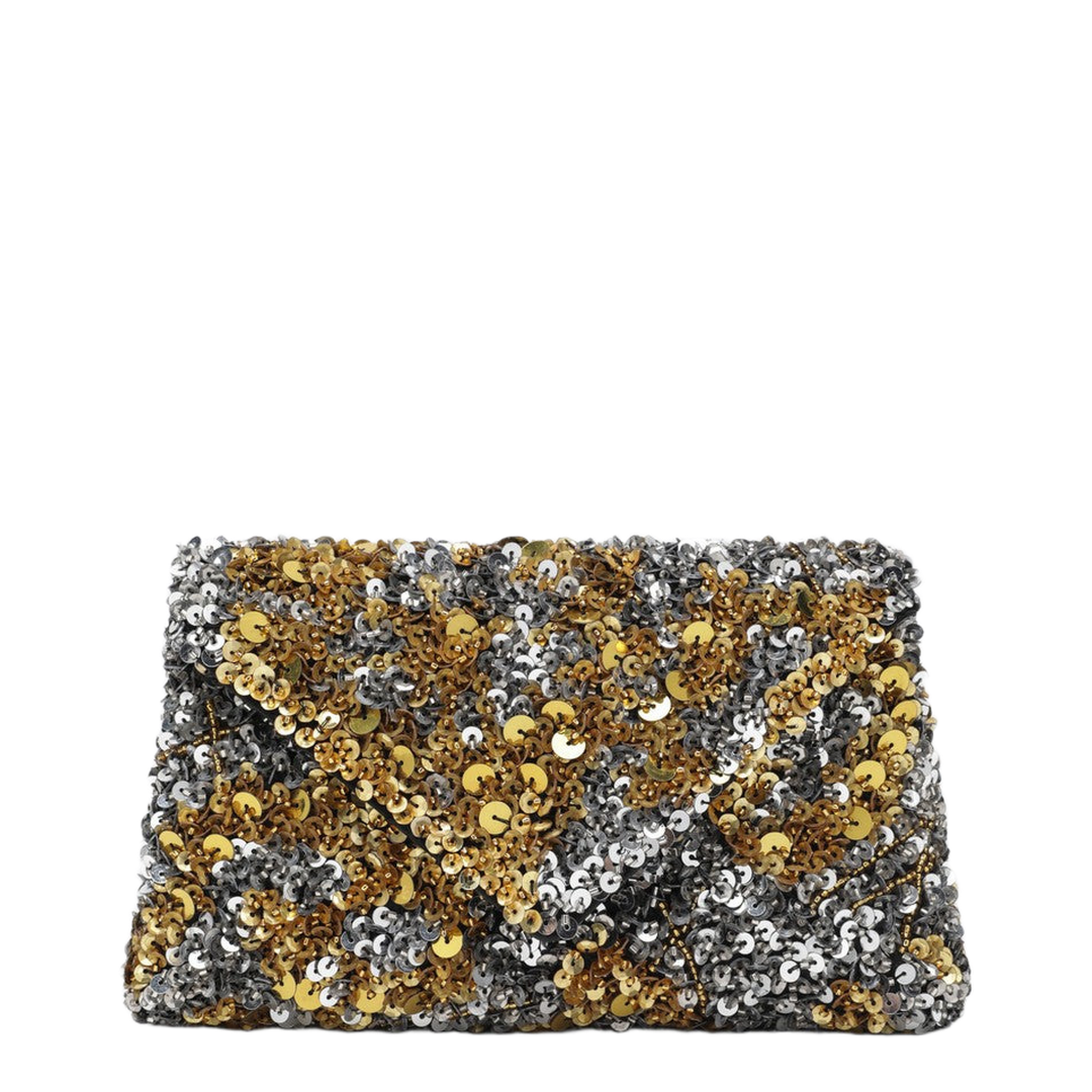 Silver Gold Sequin Pouch - Image 1