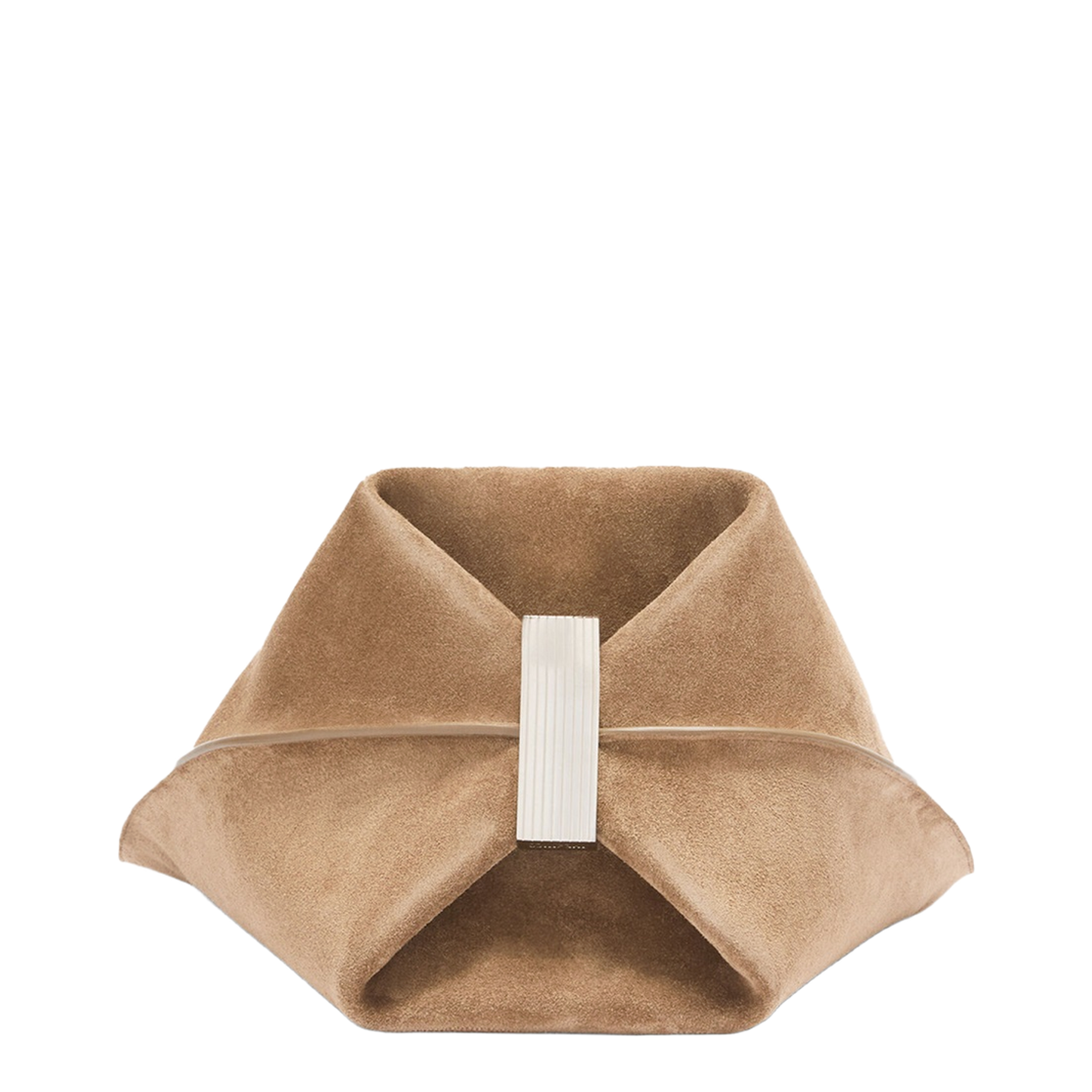 Suede Leather Shoulder Bag - Tobacco - Image 4