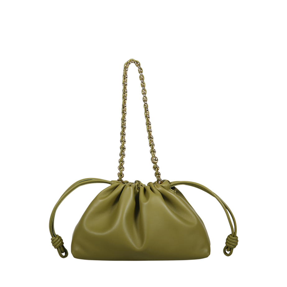 Flamenco Purse Medium Leather Shoulder Bags - Green - Image 3