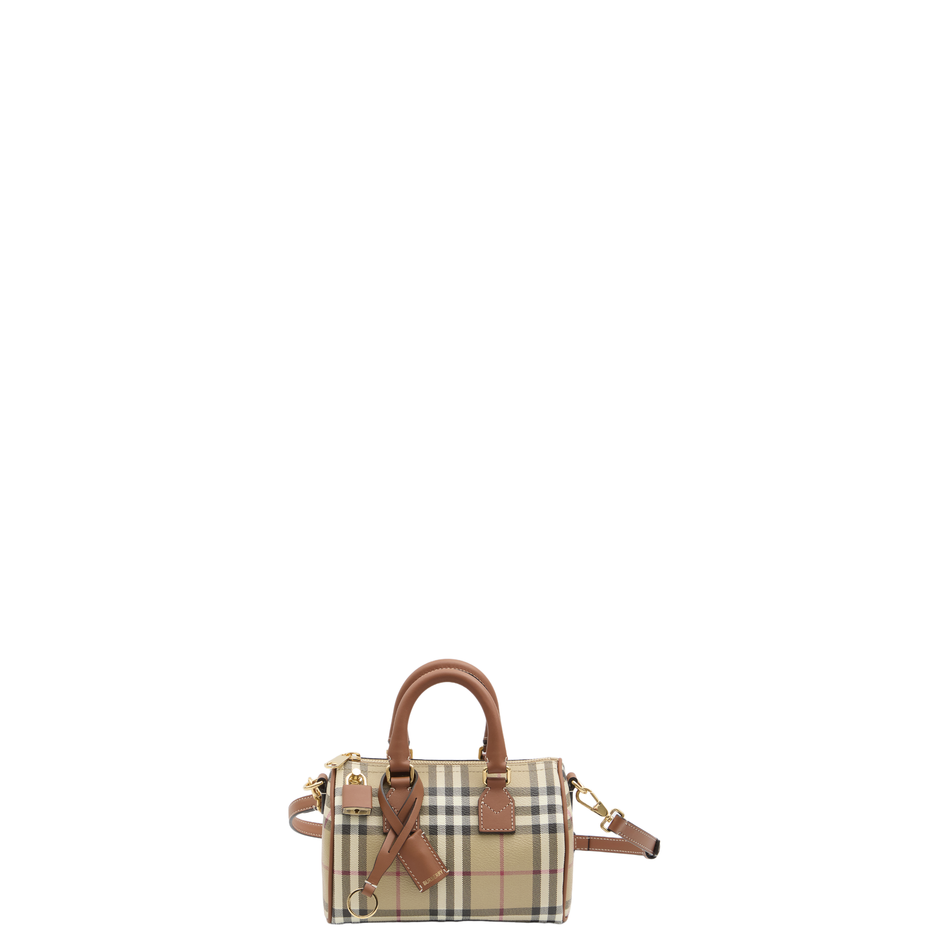 Mini Check Bowling Bag - Image 1