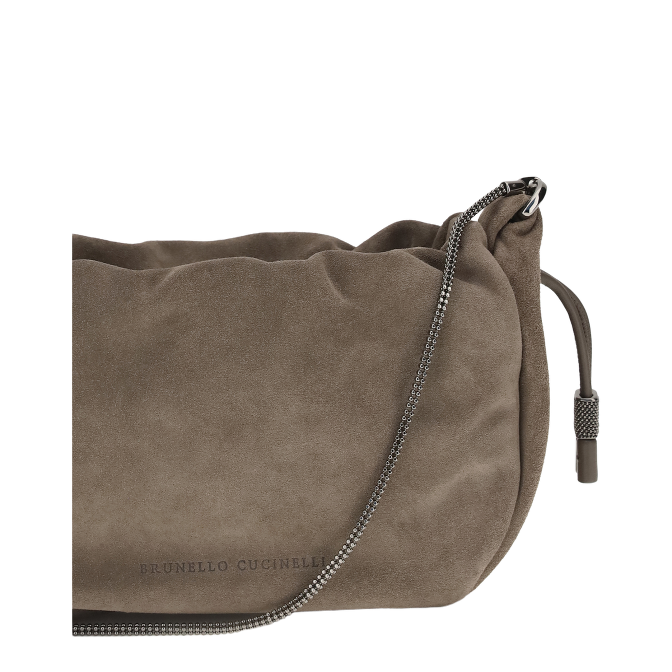 Calf Leather Shoulder Bag - Taupe Brown - Image 4