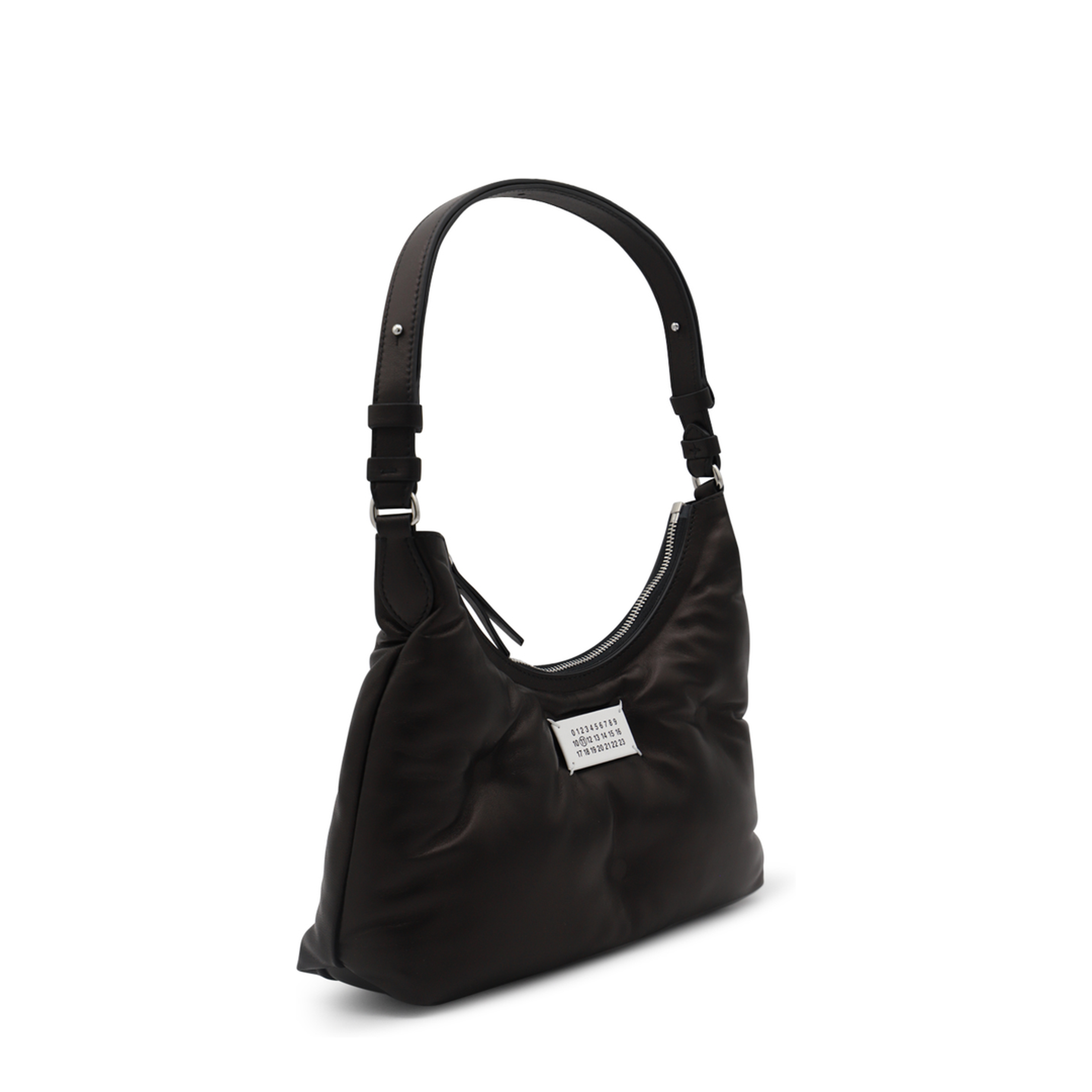 Glam Slam Small Lambskin Hobo Bag - Black - Image 3