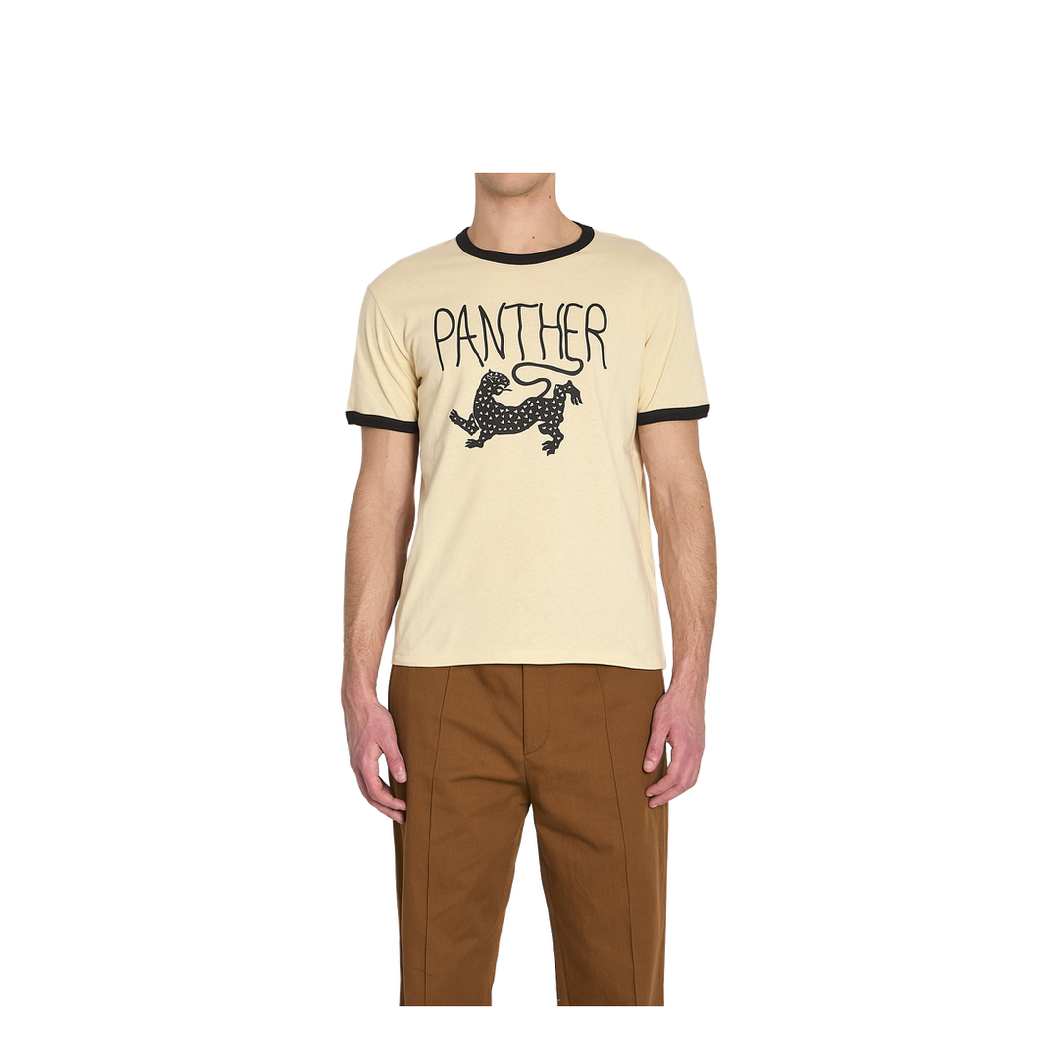 Beige Cotton T-Shirt - Image 1