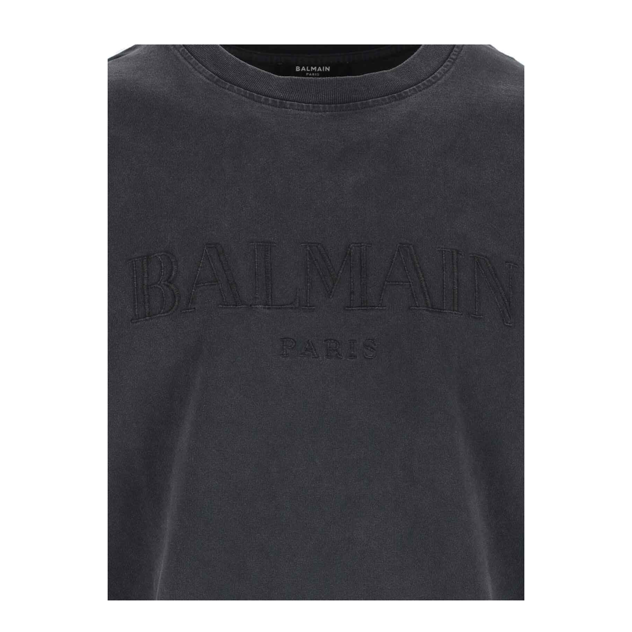 Vintage Embroidered T-shirt Grey - Image 3