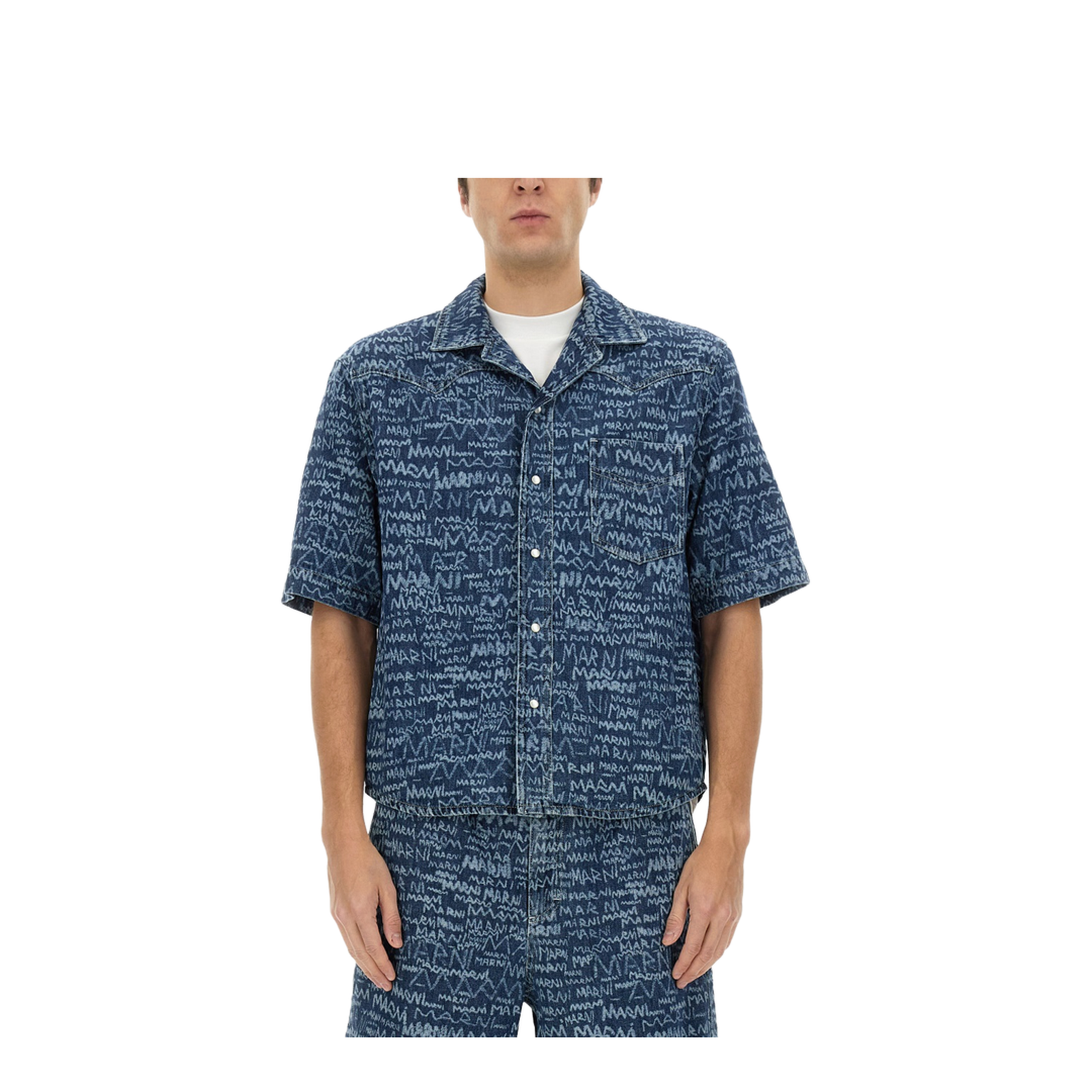 Denim Bowling Shirt - Image 1